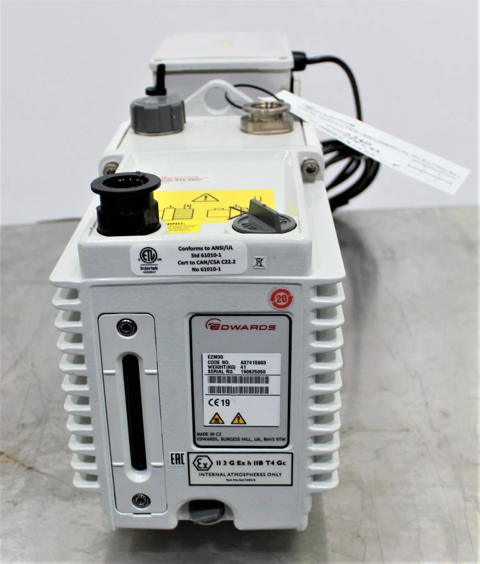 Edwards E2M30 Dual-Mode High Vacuum and High Throughput Vacuum Pump RV3 220V 60Hz with Gas Ballast Control