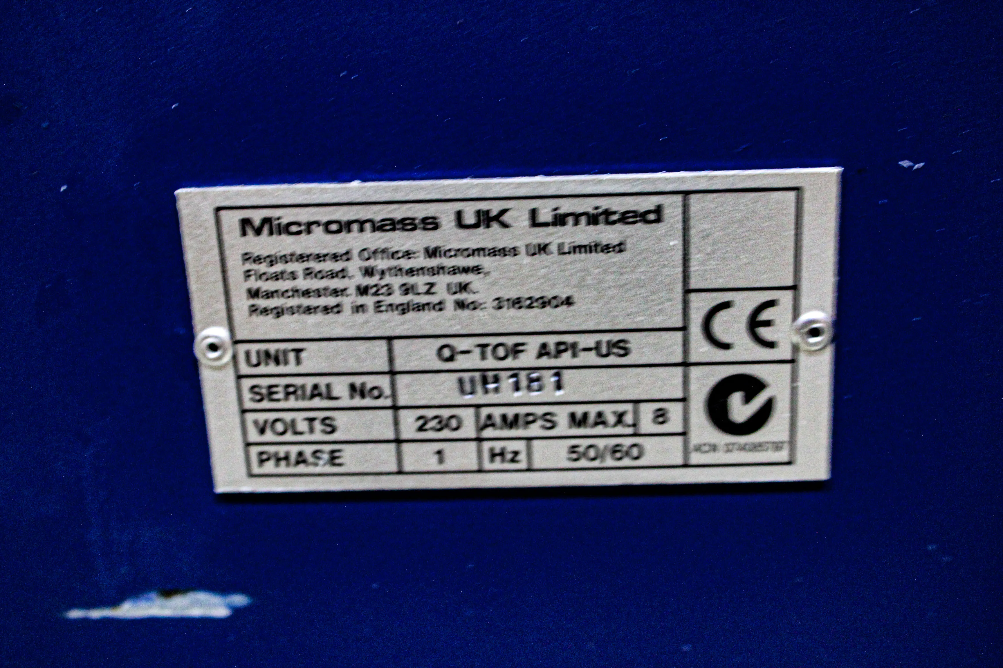 Micromass Q-Tof API-US Mass Spectrometer