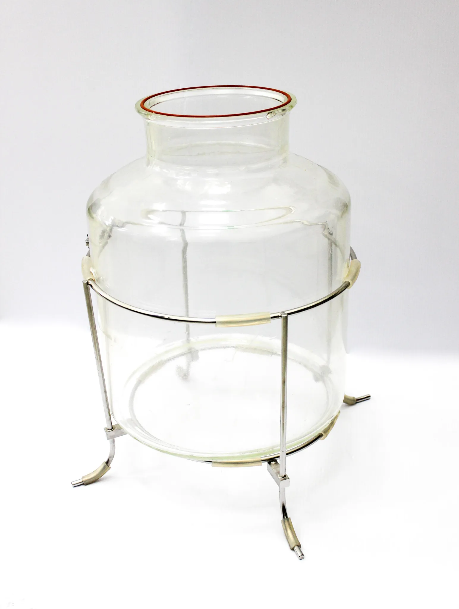 Bellco Glass Large Flange Round vessel 36L with Stand