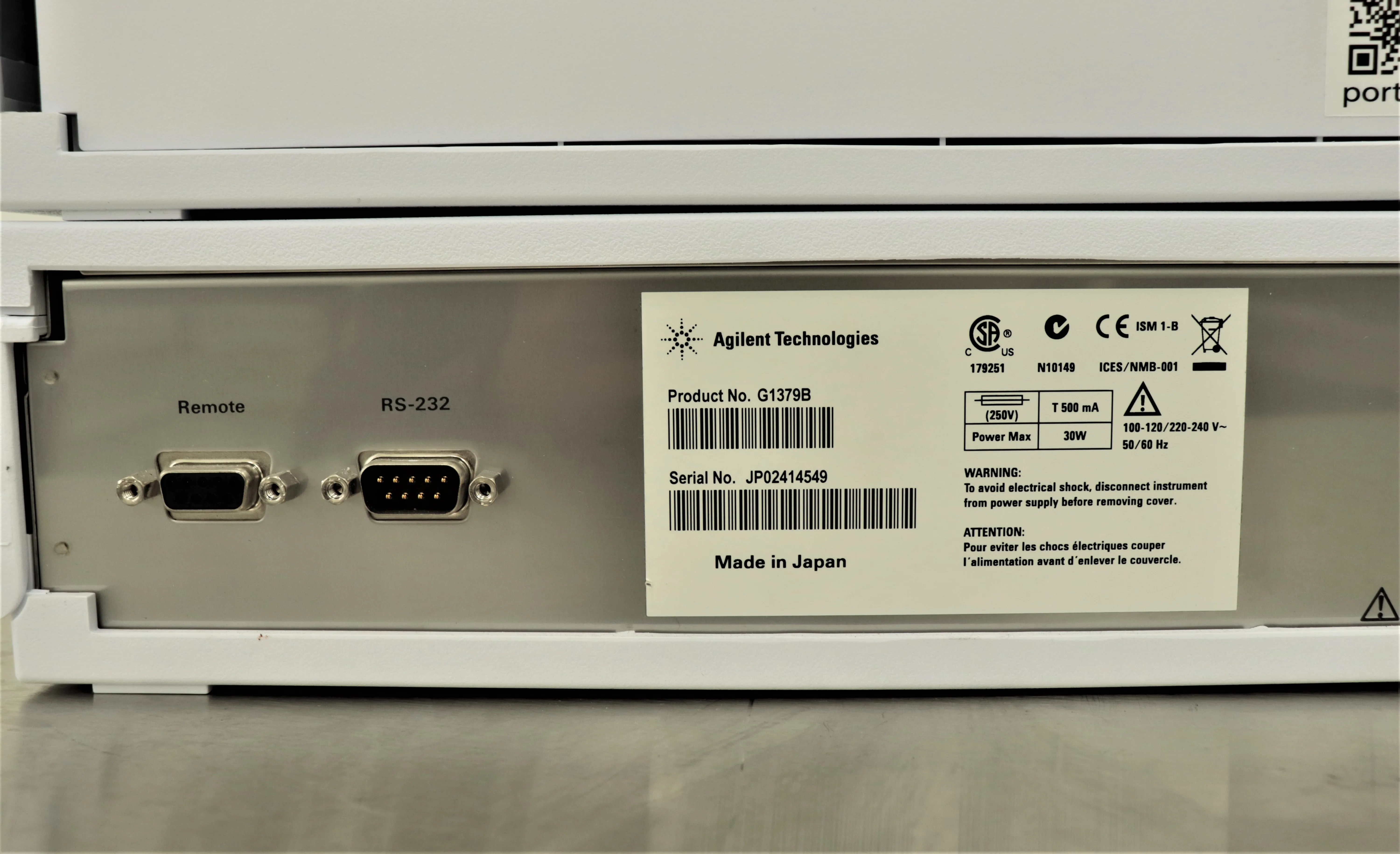 Agilent Technologies Infinity 1260 Degasser and Solvent Tray