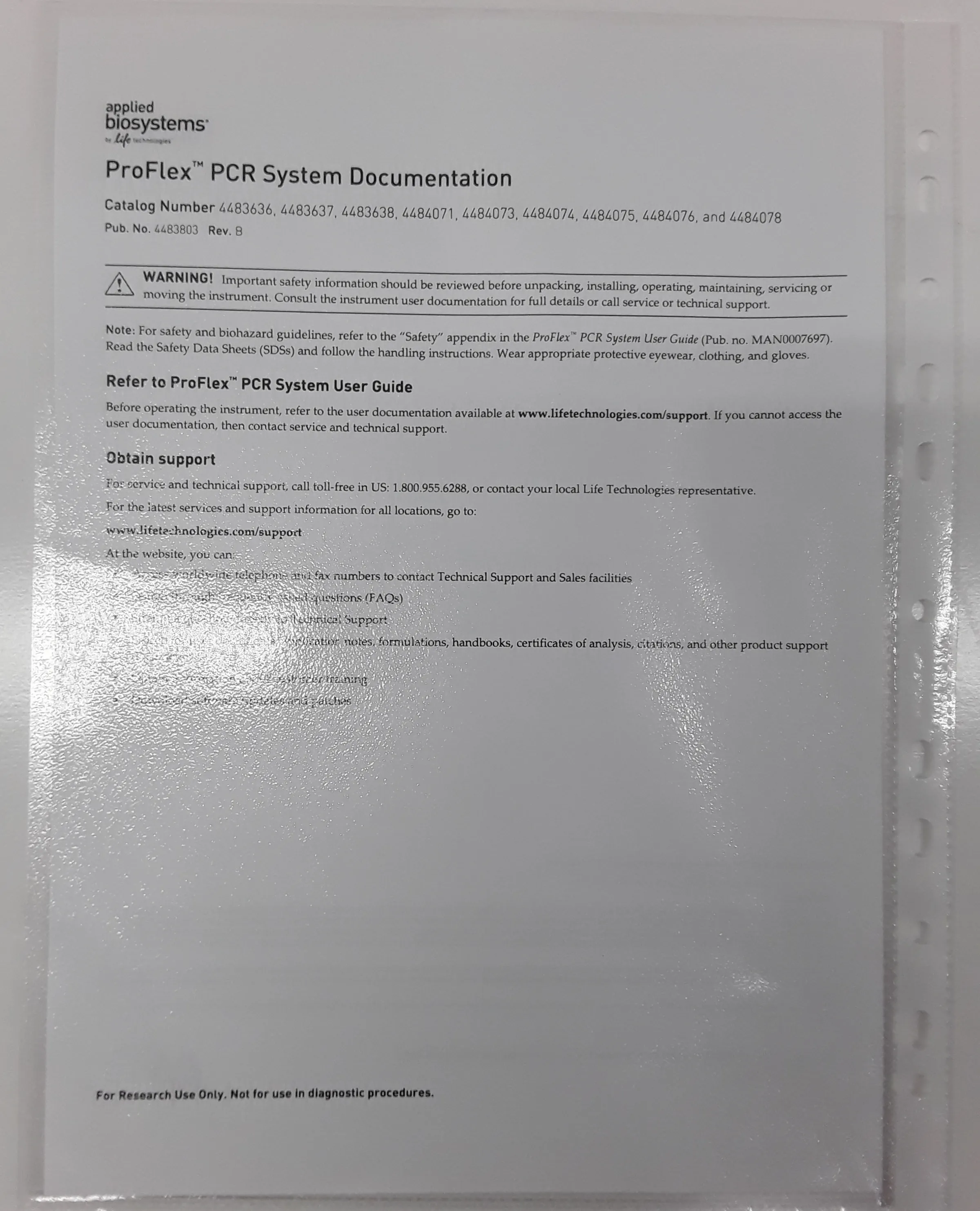 Applied Biosystems ProFlex PCR Thermal Cycler 4483636, 4483638