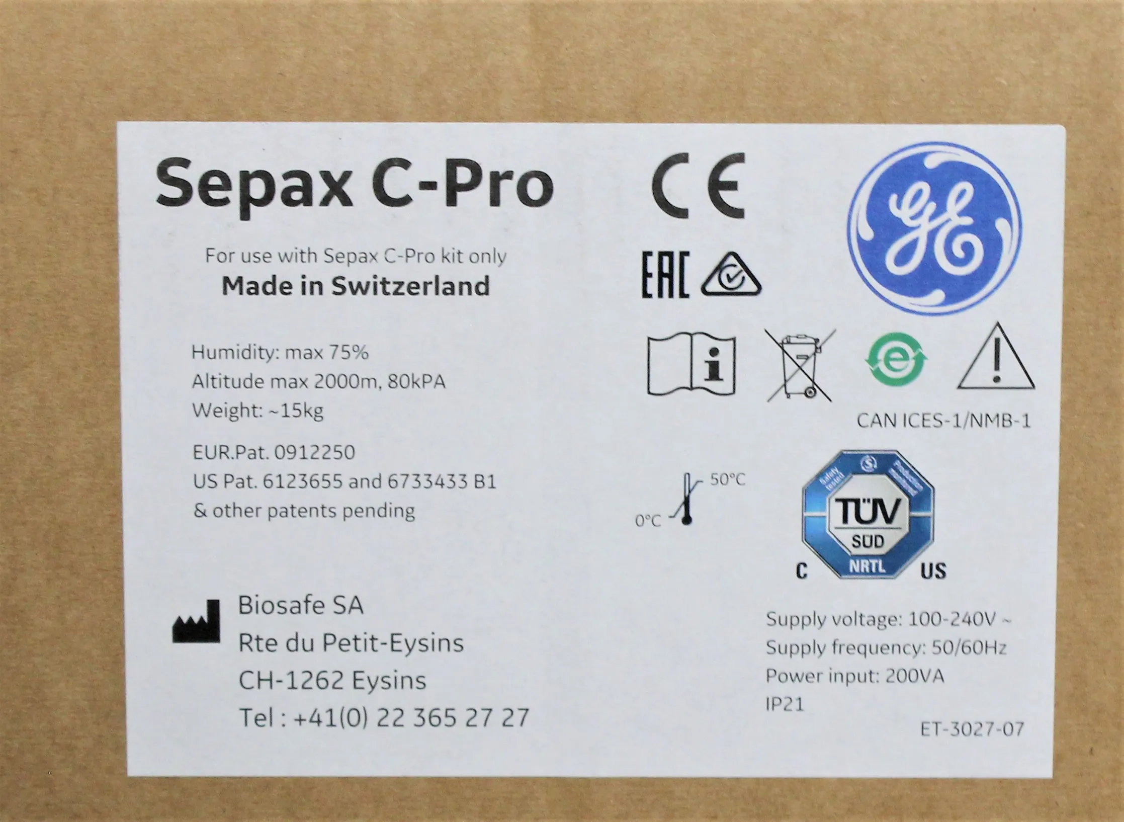 GE Healthcare Sepax C-Pro Perfusion System Cell Processing Unit