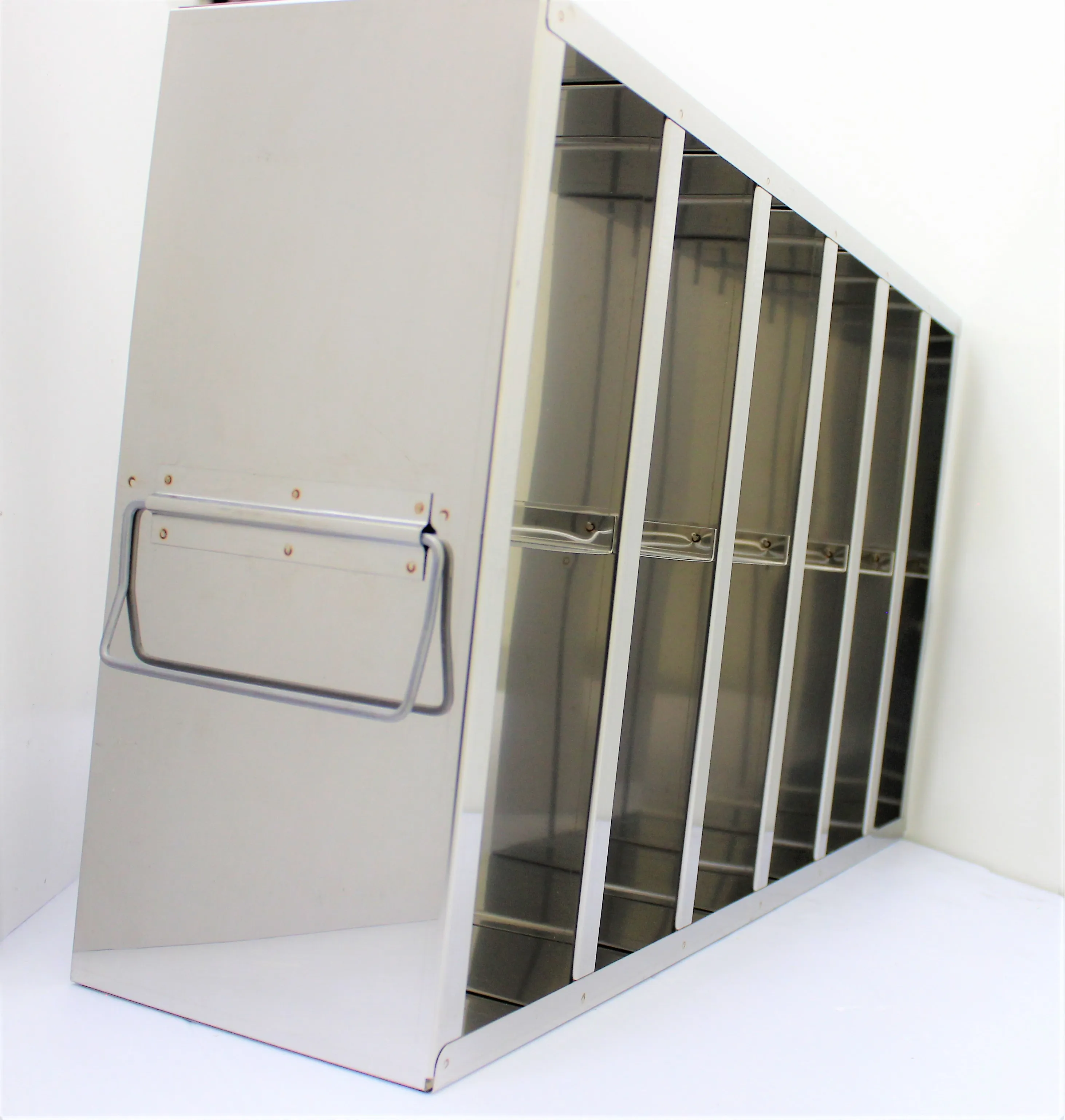 Stainless Steel Freezer Rack Upright ULT Holds 12 boxes / 6 X 2 with locking rod