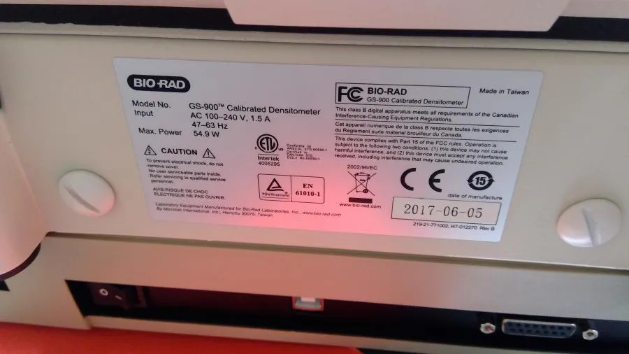 Bio-Rad GS-900 Calibrated Densitometer