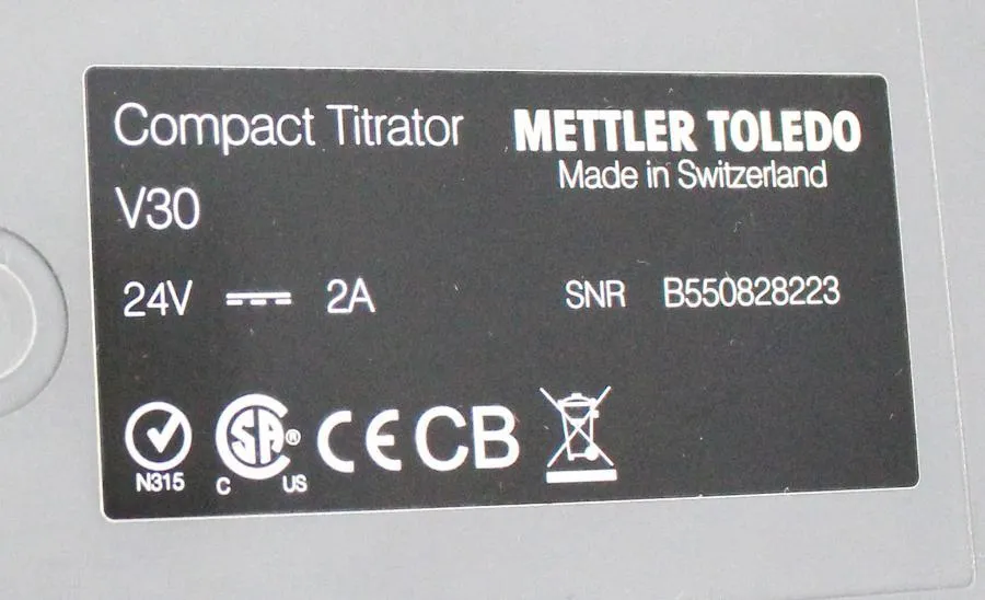 Mettler Toledo Volumetric KF Compact Titrator V30