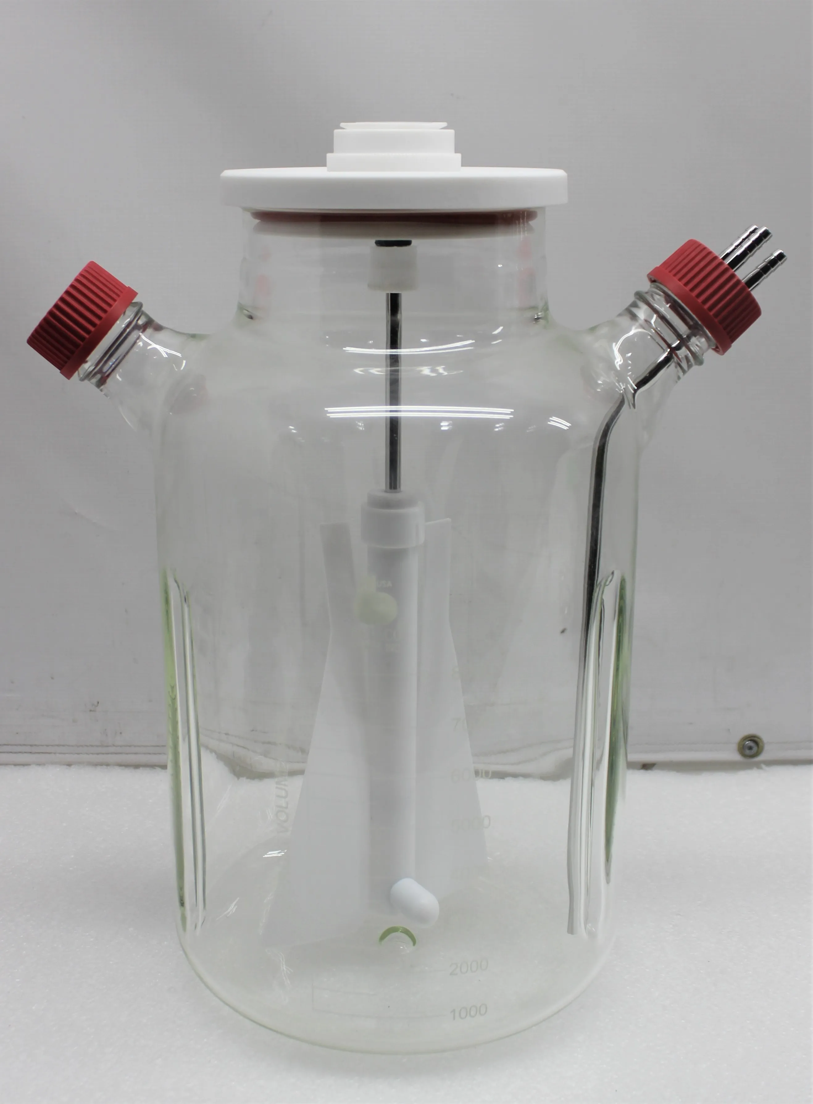 Used Bellco Glass IOB w/ Micro-Carrier Flask 8L Bioreactor / Fermenter Class 2