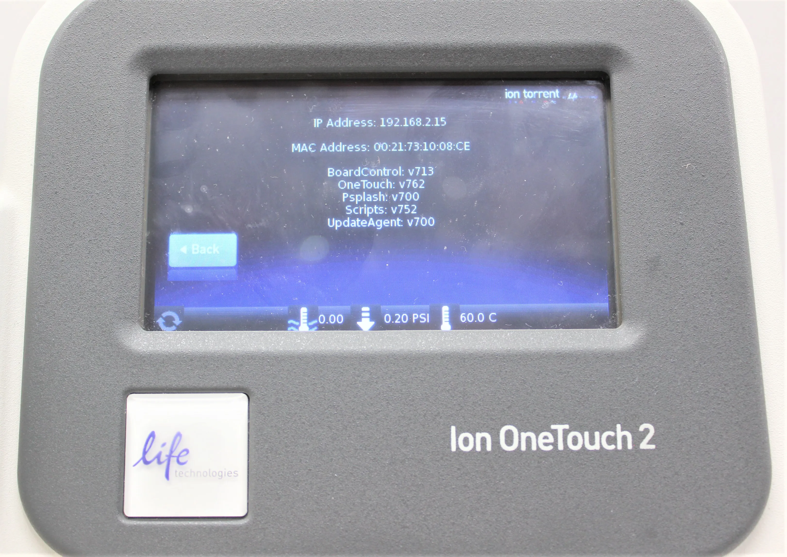 Ion OneTouch 2 Instrument INS1005527