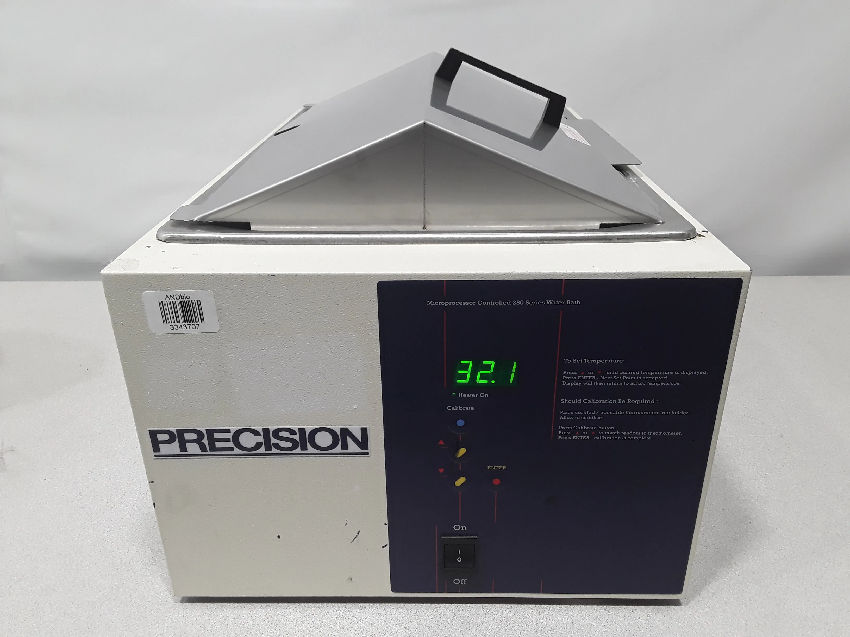 Precision Microprocessor Controlled 280 Series Model 51221054 Water Bath 0 to 100C