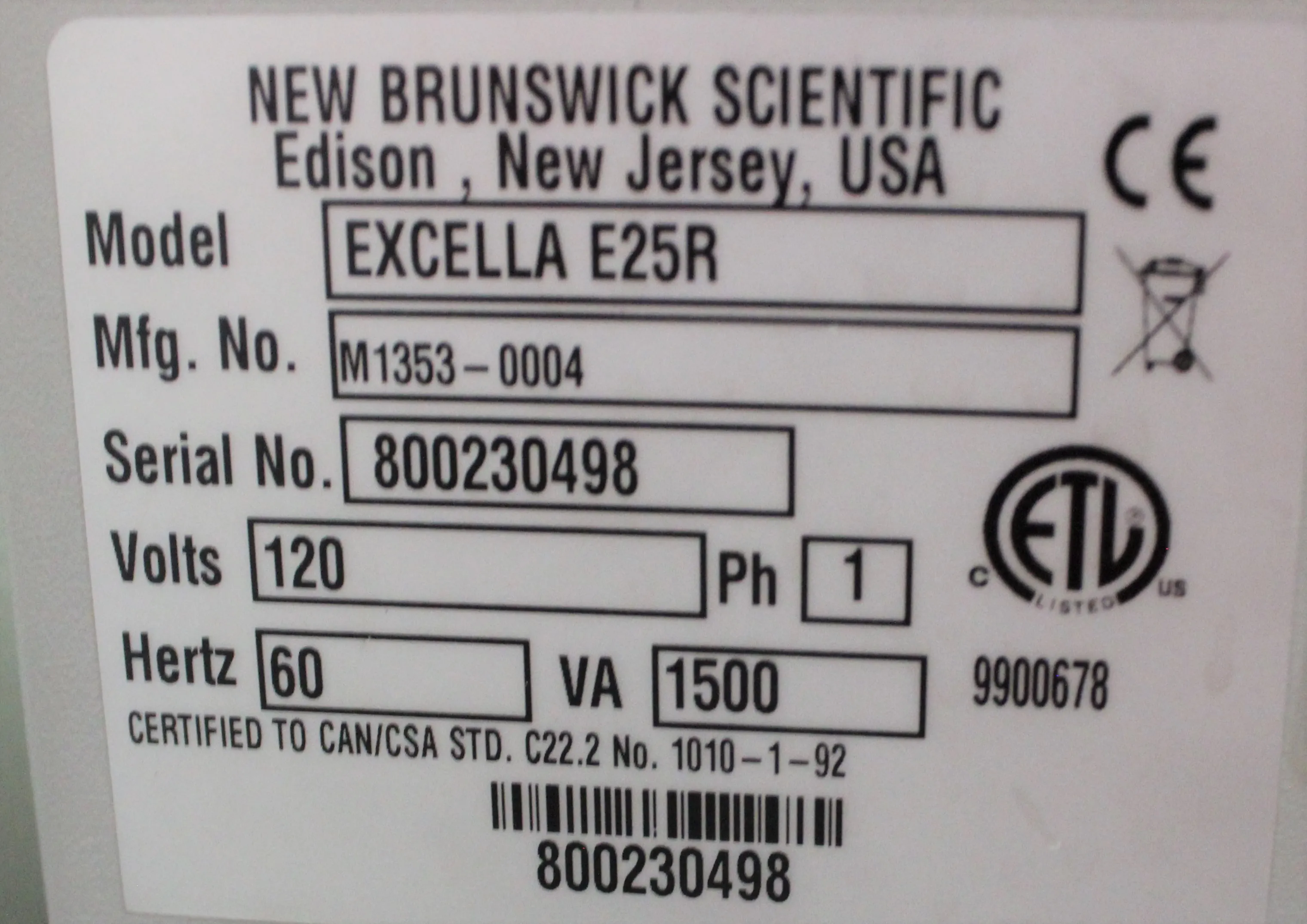 Used New Brunswick Excella E25R Incubator Shaker 120V 60Hz US 30-Day Warranty