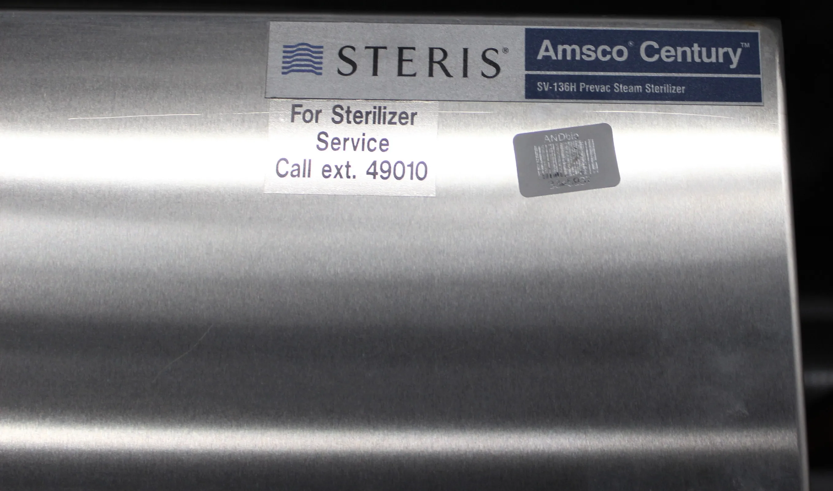 Steris SV-136H Prevac Steam Sterilizer Class 2 Used 480V 50Hz/60Hz