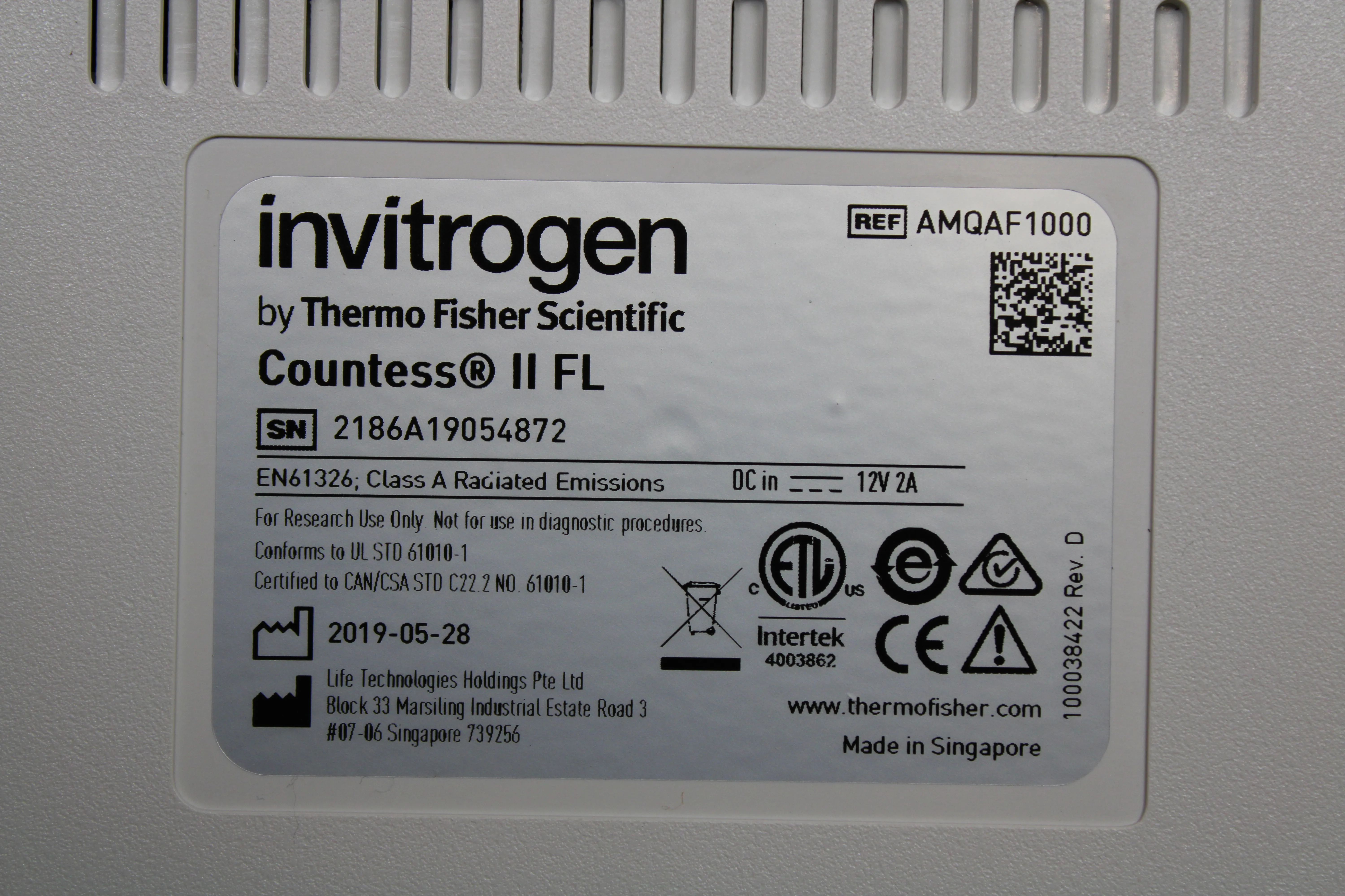 Invitrogen Countess II FL Automated Cell Counter