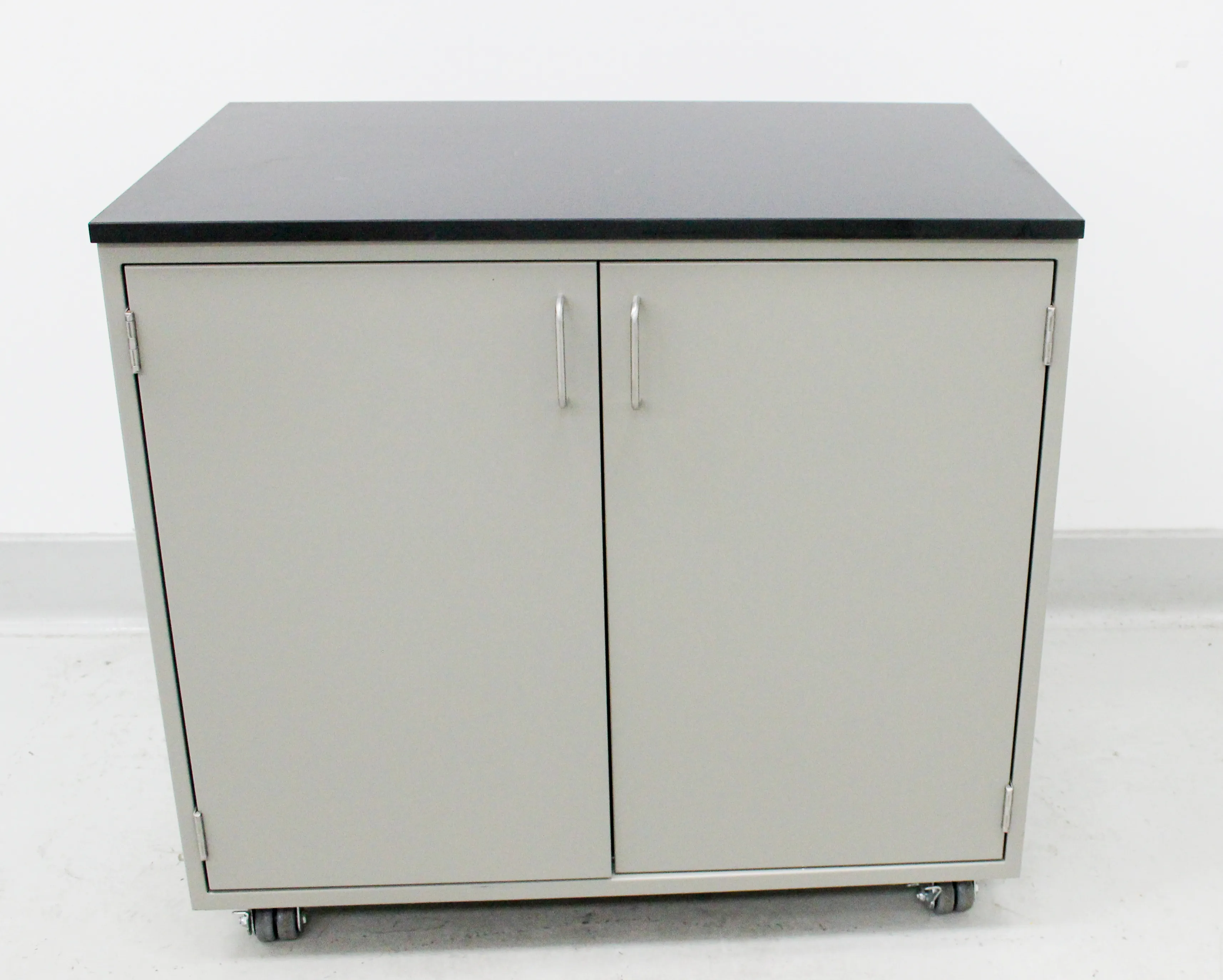 Fisher Hamilton Mobile Work-Height Storage Cabinet Double Door Steel