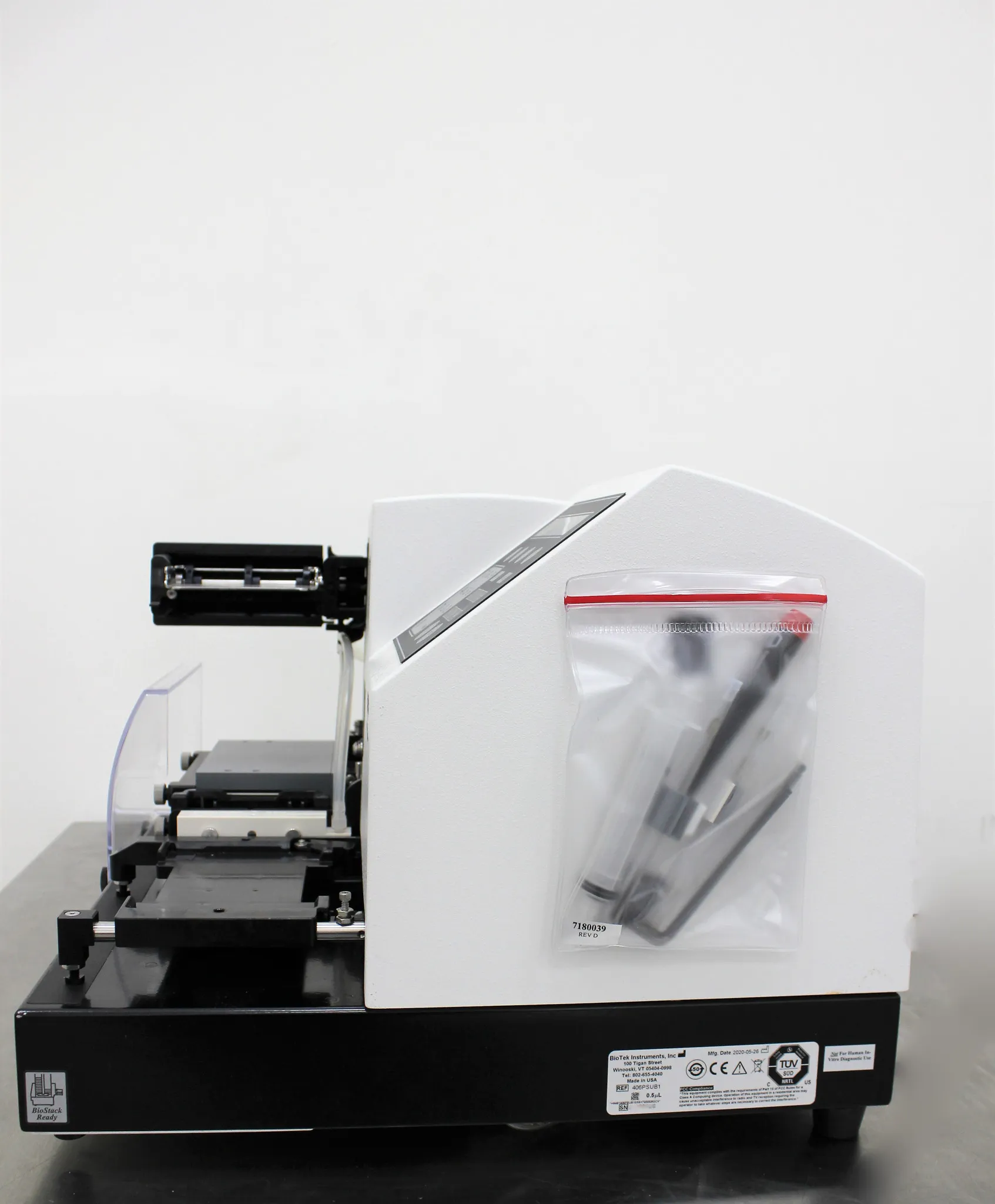 BioTek EL406 Microplate Washer Dispenser 406PSUB1 with BioStack, VAC/Direct Waste System and Accessories