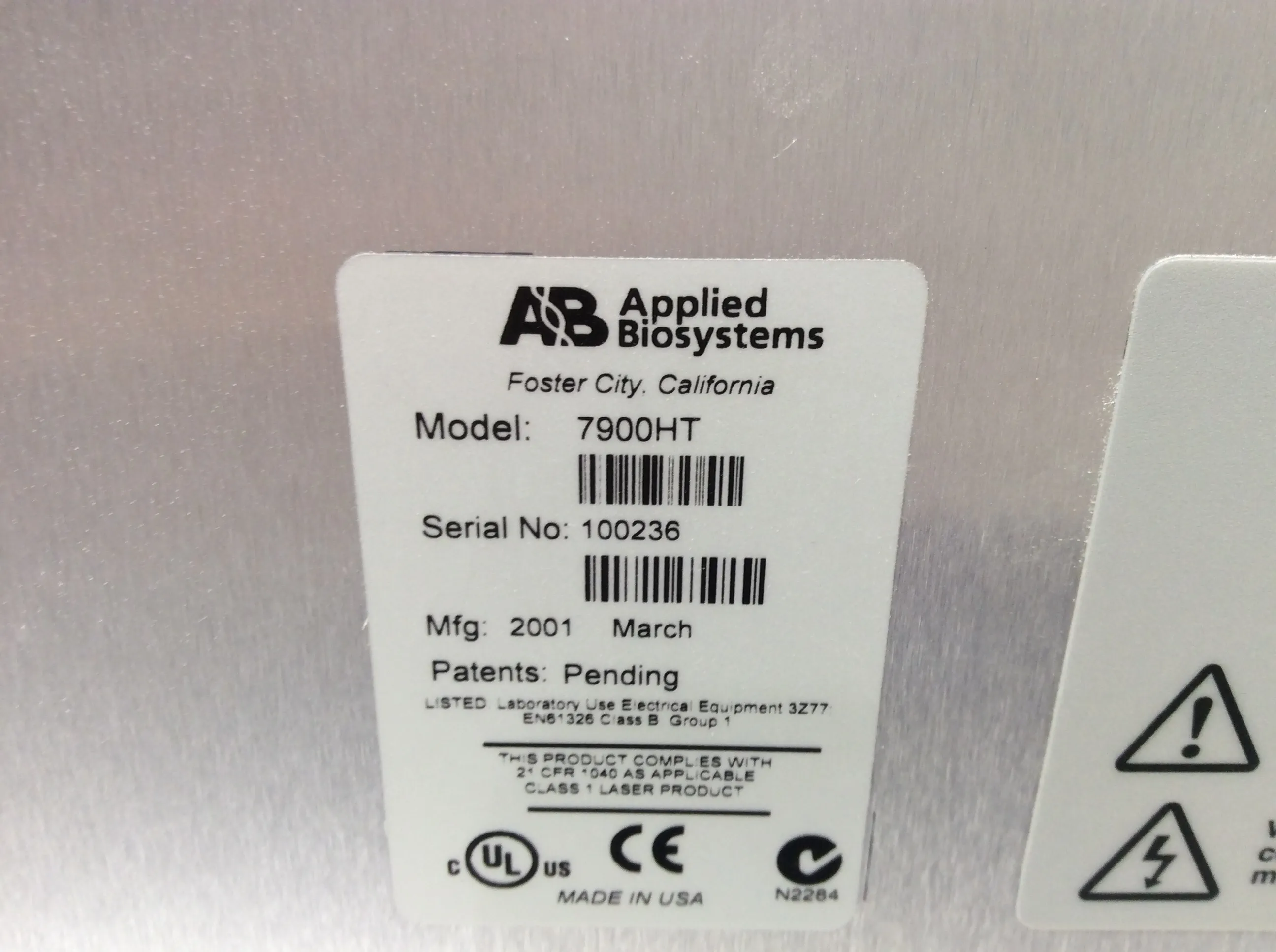 Applied Biosystems ABI PRISM 7900HT Sequence Detection System