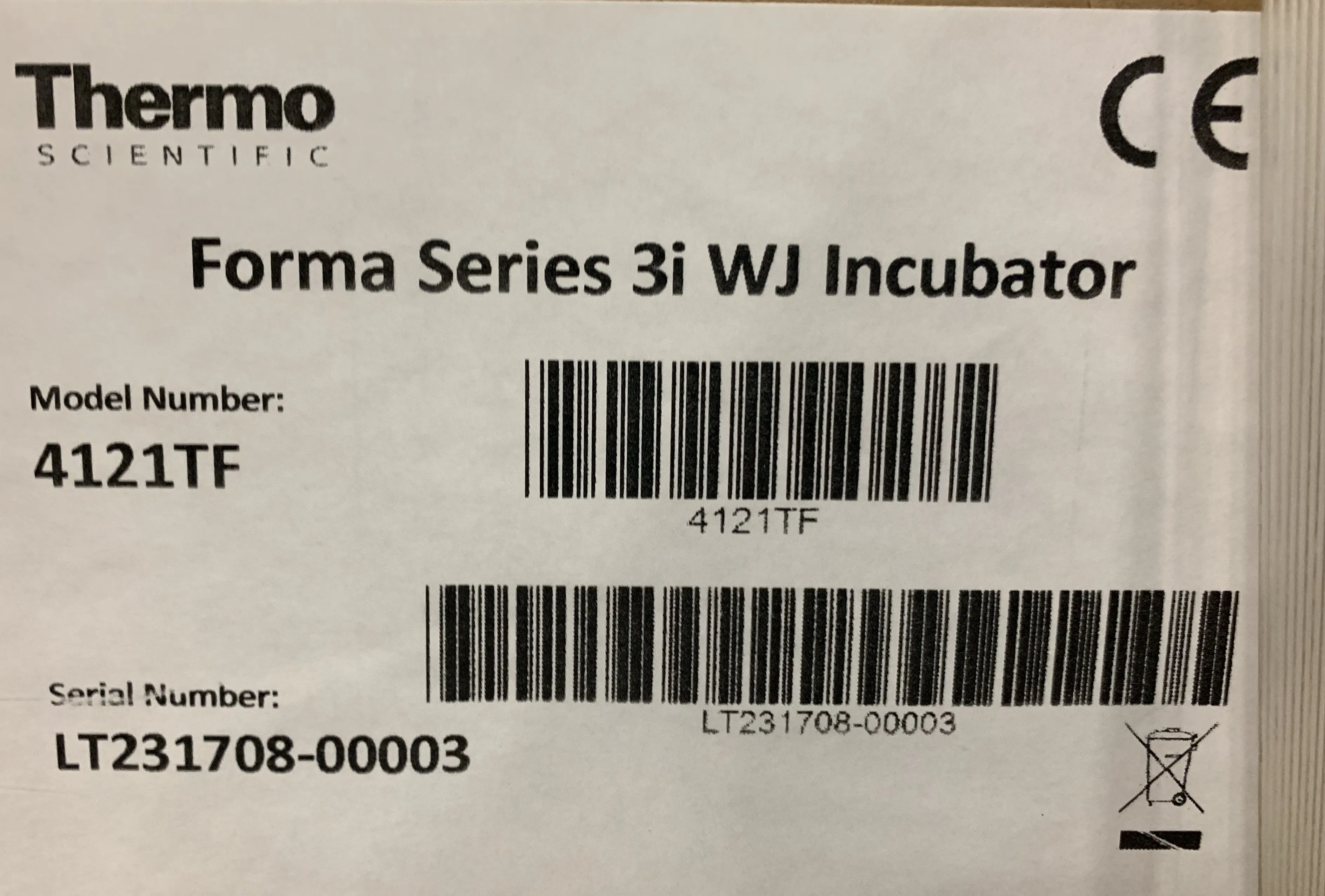 Thermo Fisher Forma Series 3 CO2 Incubator 4121TF