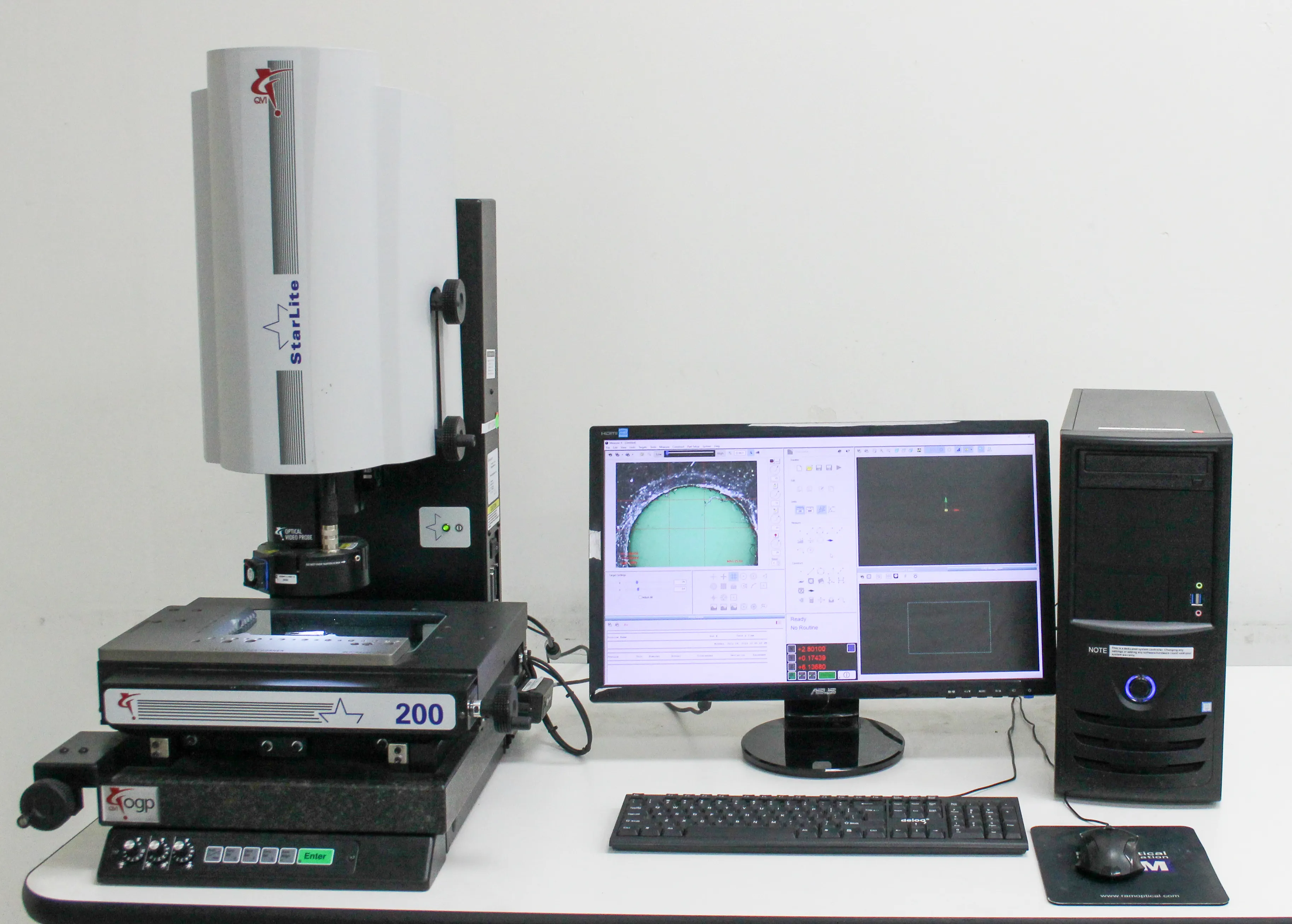 ShapeGrabber QVI Starlite 200 Benchtop Measuring System with Worktable QVI170M Computer, Windows 10, Measure-X Software