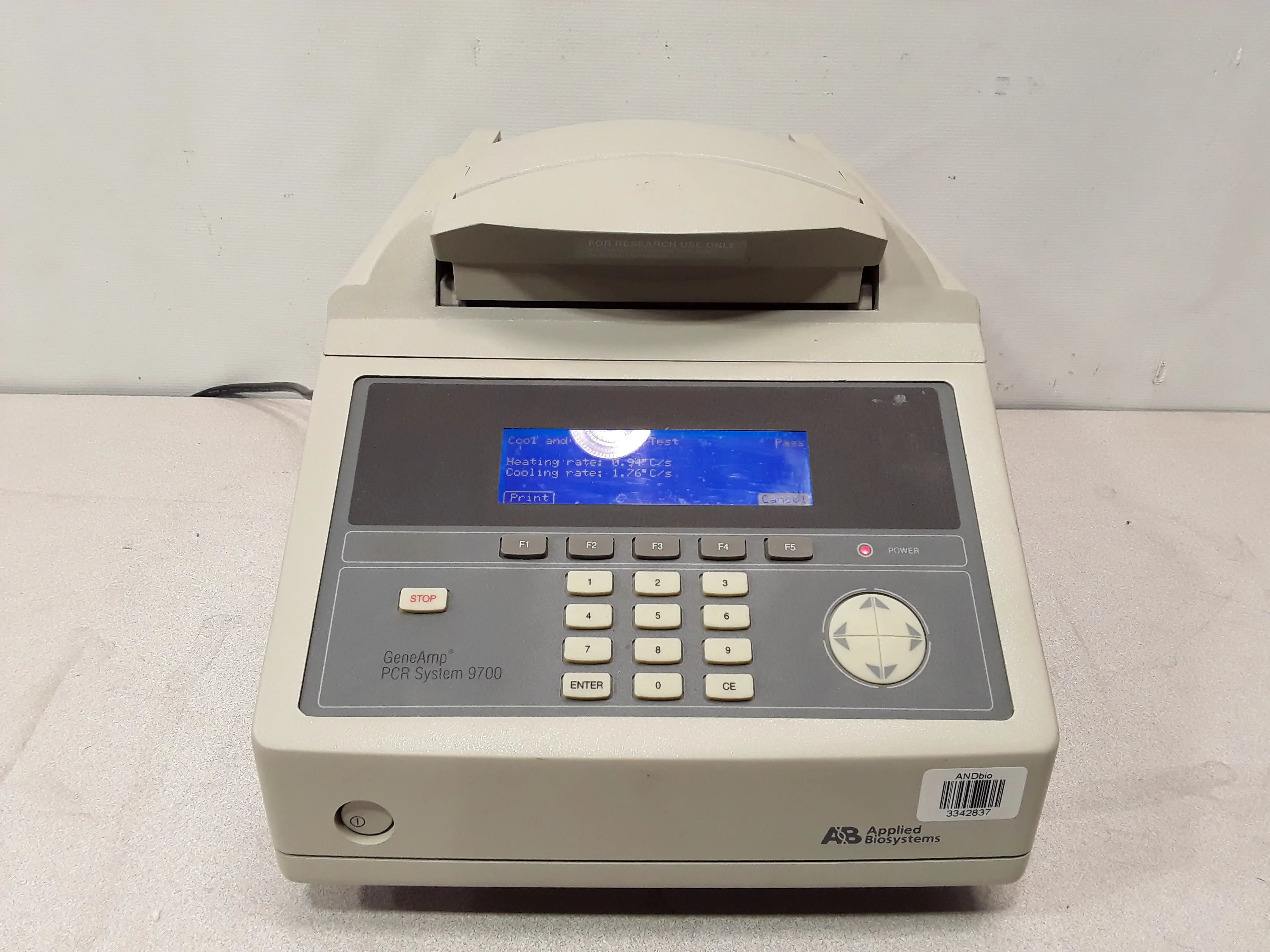 Applied Biosystems GeneAmp PCR System 9700 Dual 96 Well N8050200