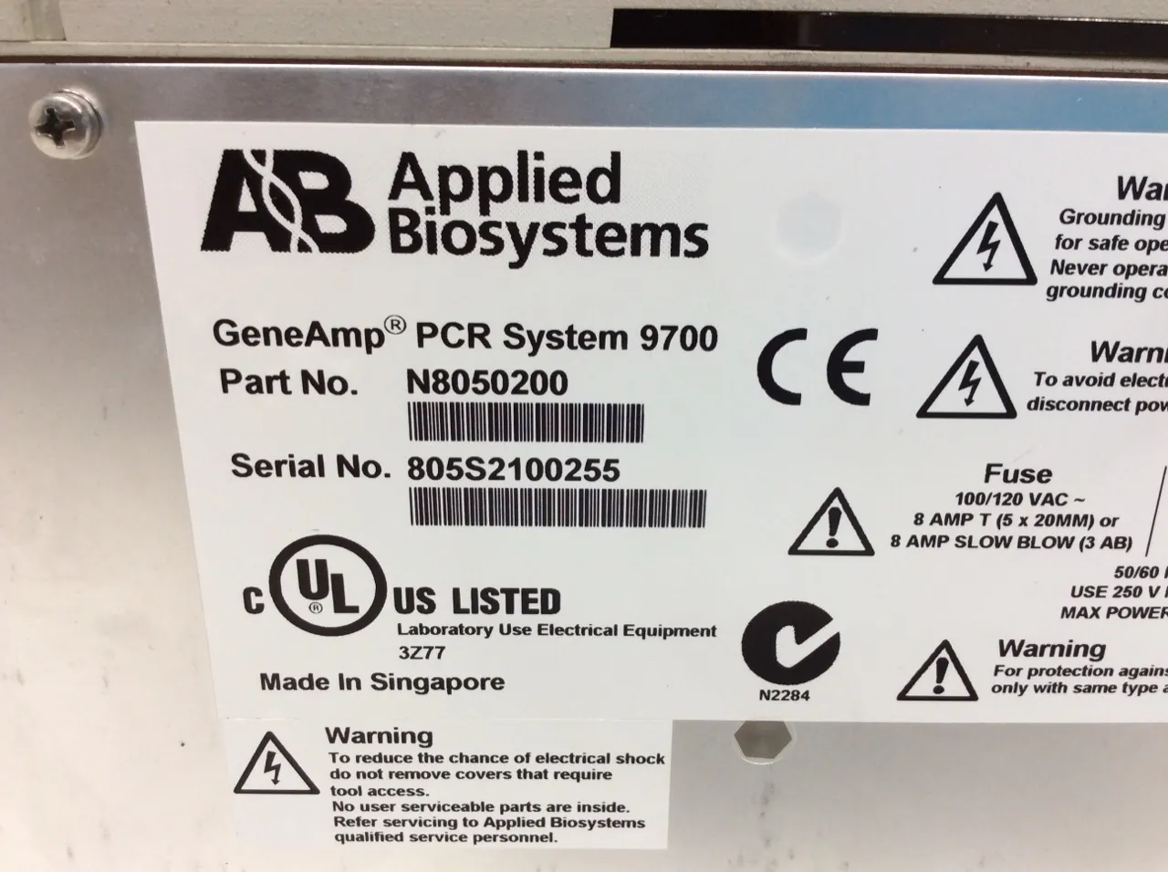 Applied Biosystems 9700 PCR Thermal Cycler