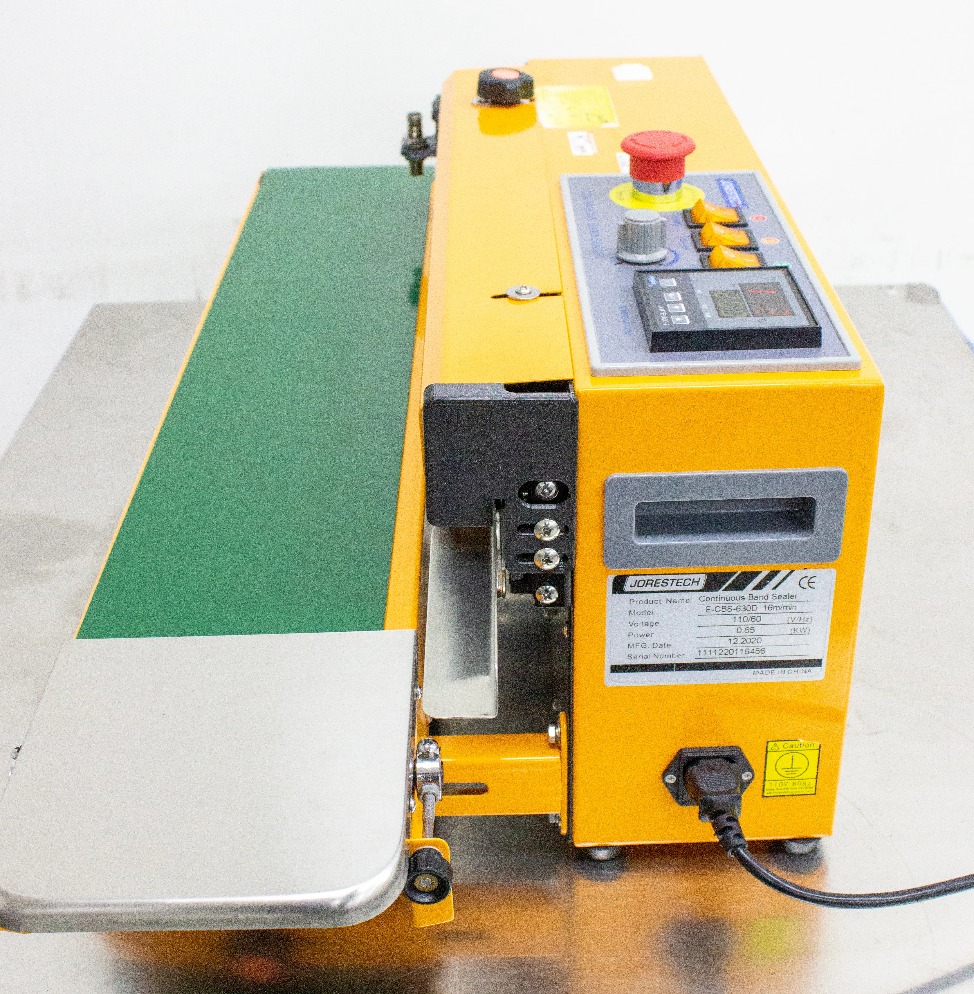 Jorestech Continuous Band Sealer Model E-CBS-630D with 30-day warranty