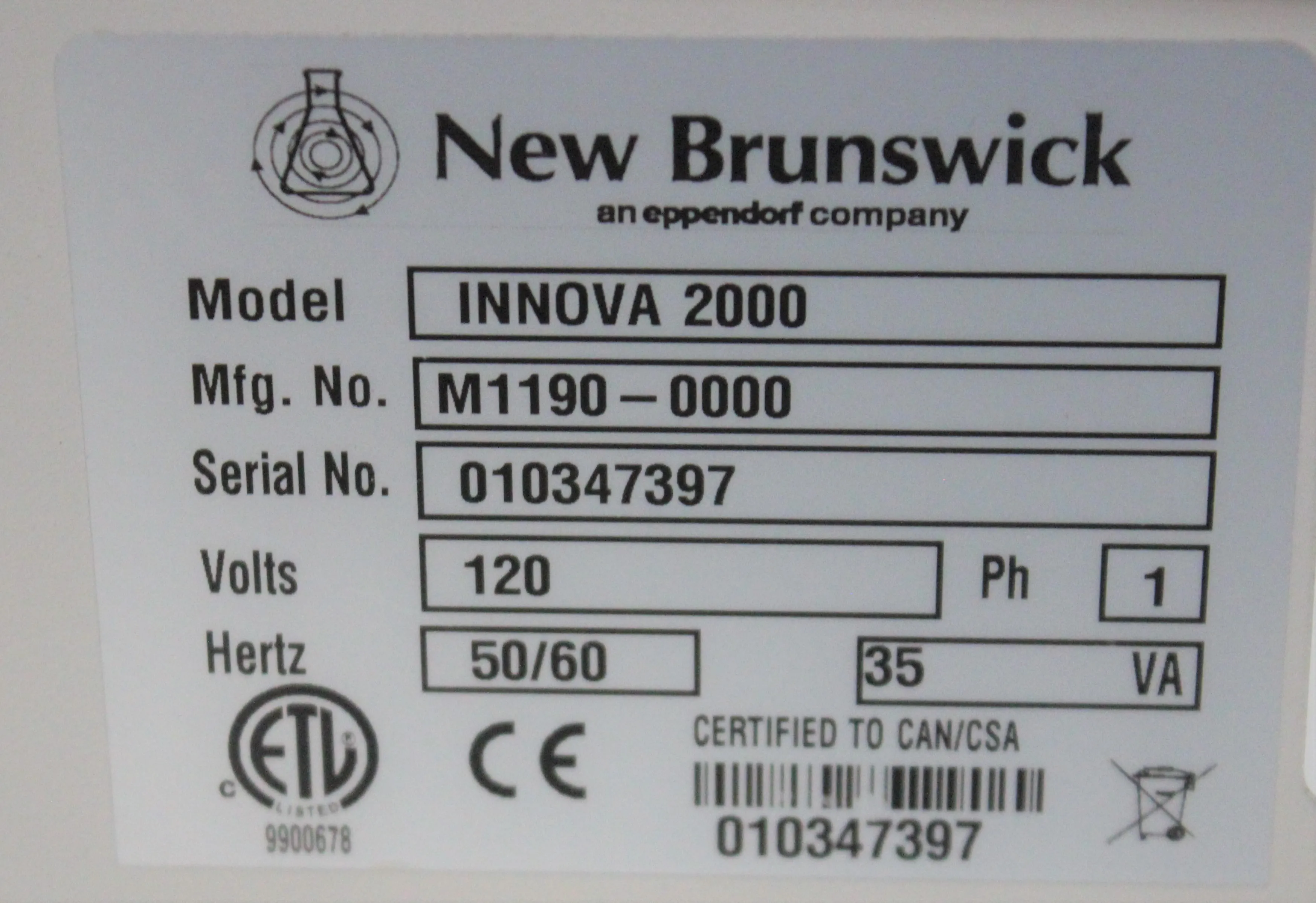 New Brunswick Innova 2000 Platform Shaker