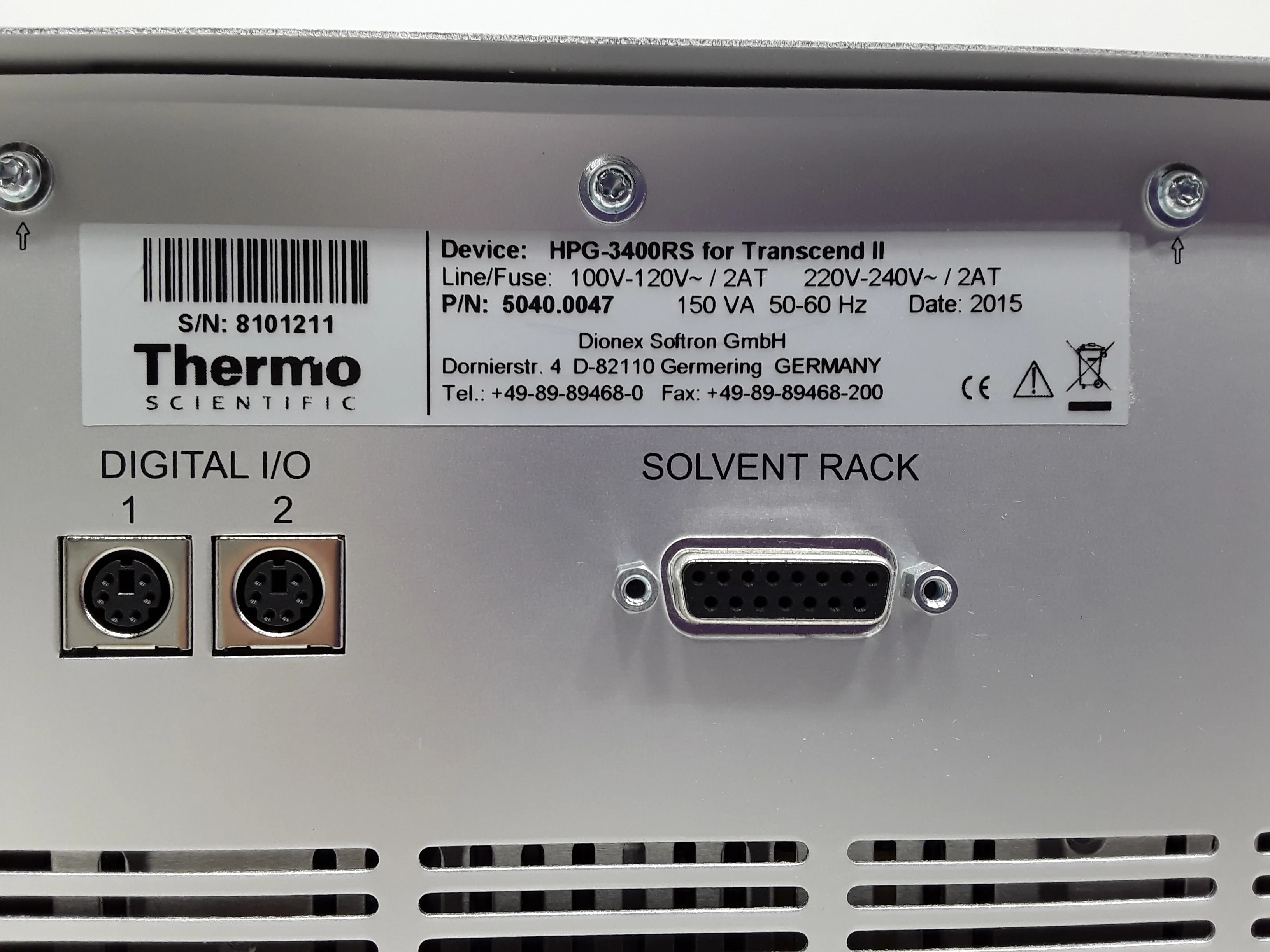 Dionex UltiMate 3000 RS Pump UHPLC Focused HPG-3400RS for Transcend II