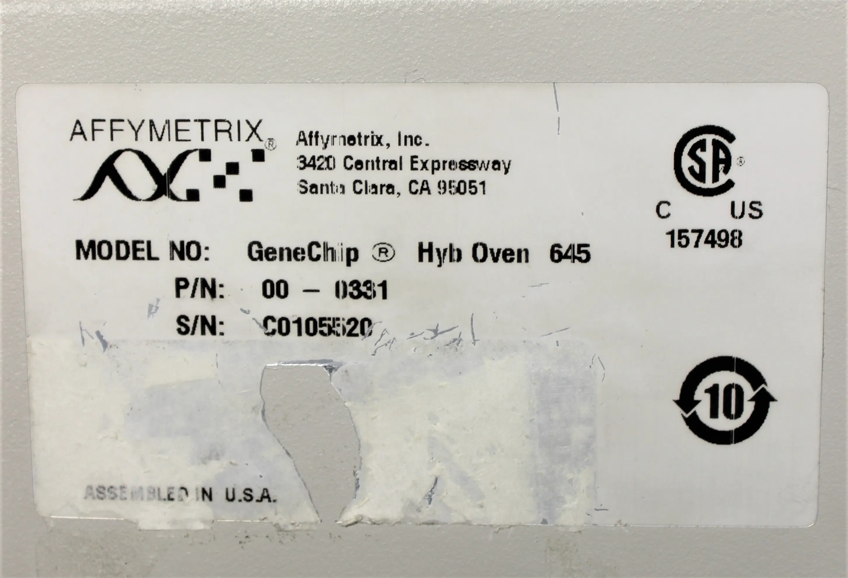 Affymetrix GeneChip Hybridization Oven 645