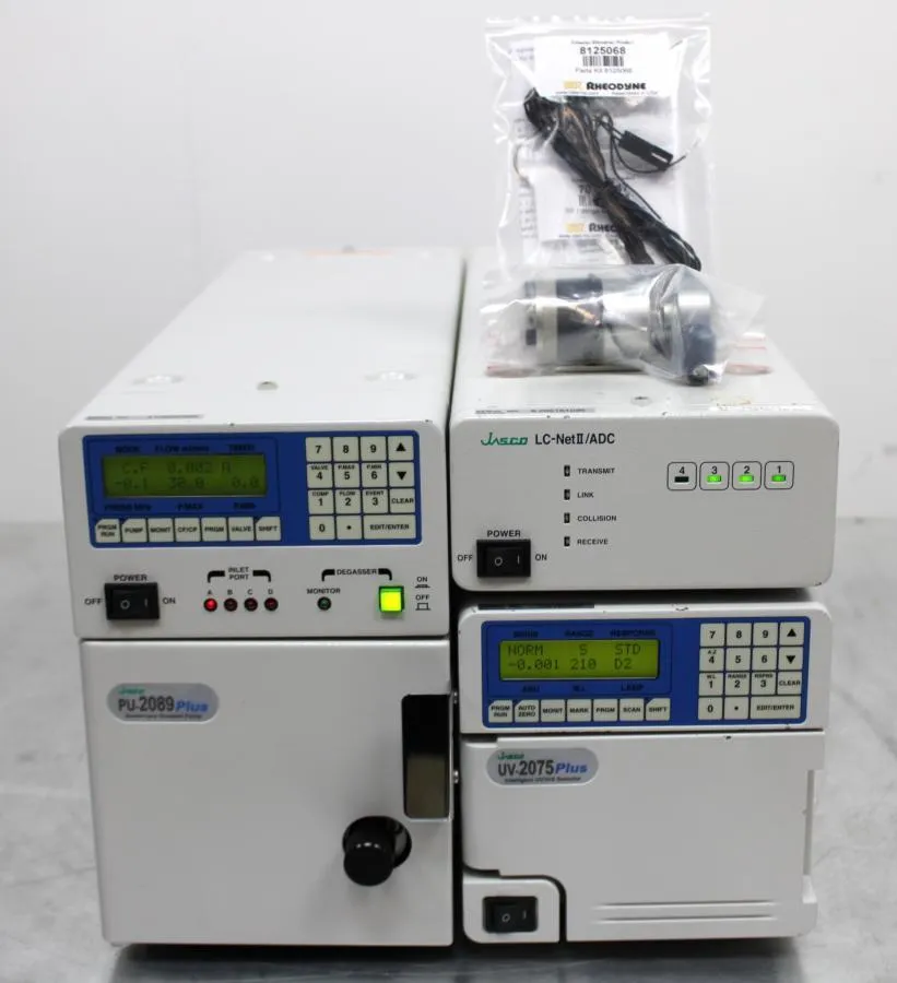 JASCO HPLC SYSTEM includes:PU-2089,UV-2075,LC-NET II/ADC,Manual Sample Injector