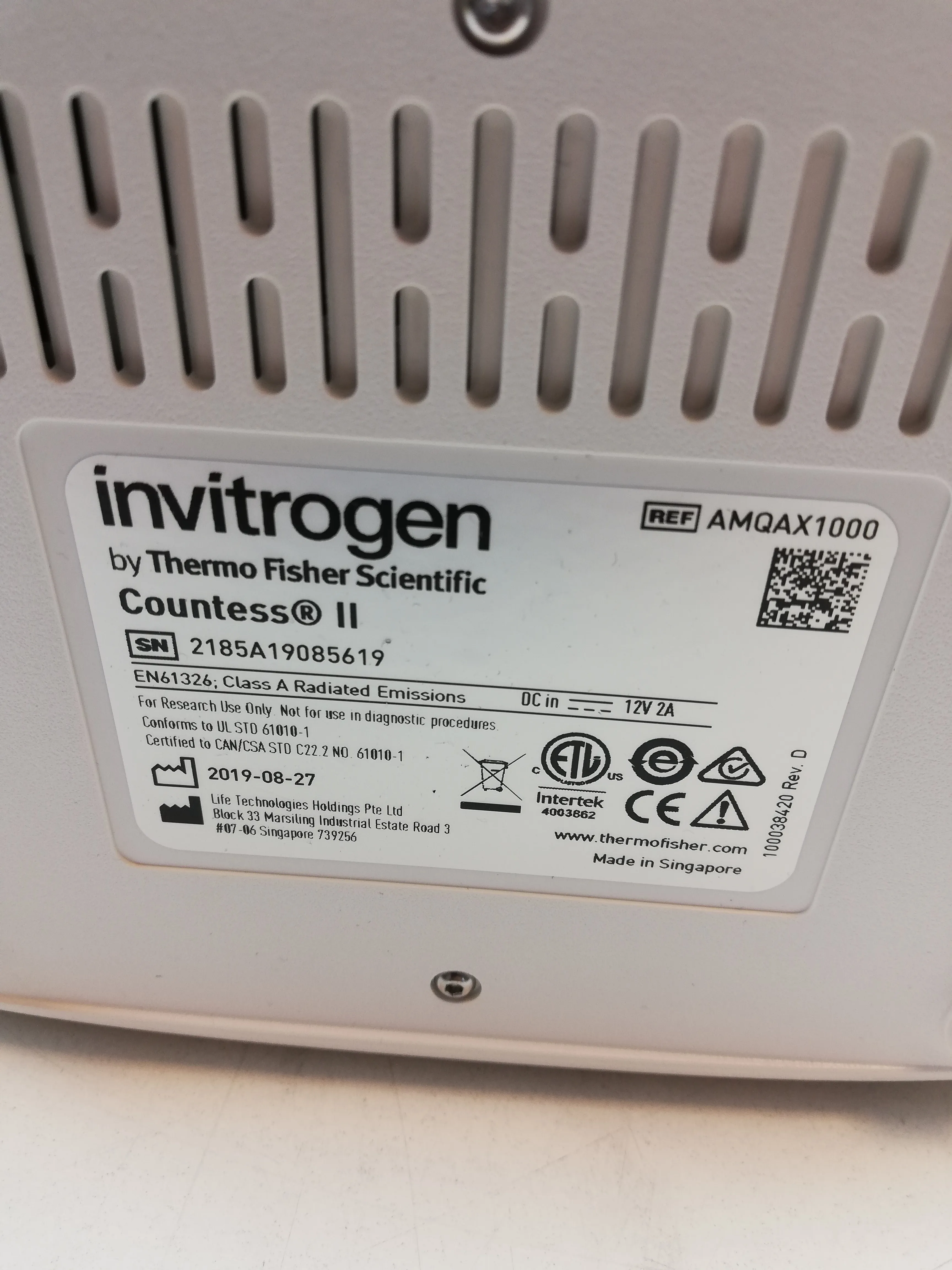 Invitrogen Countess II Automated Cell Counter AMQAX1000R