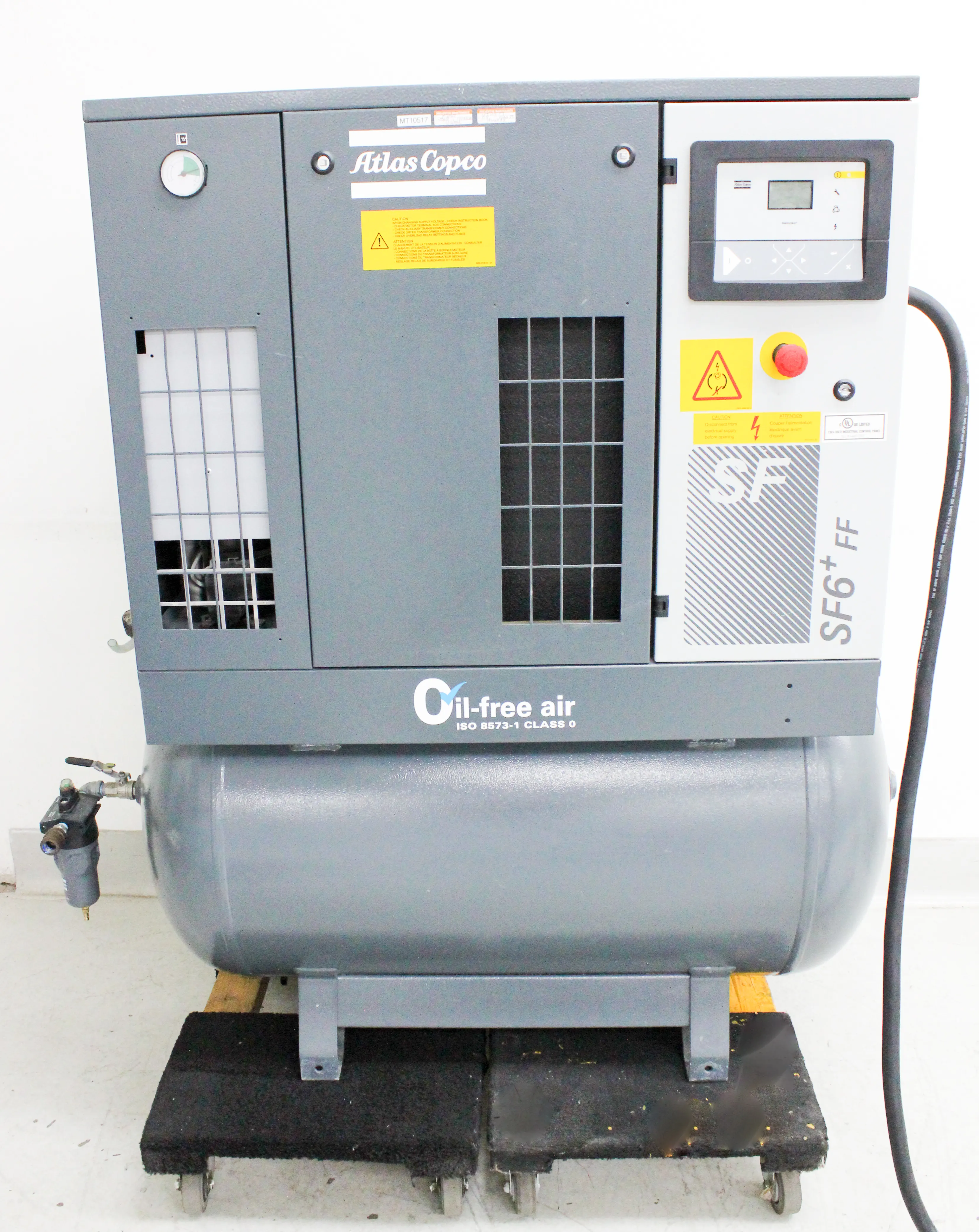 Used Atlas Copco SF6+ FF Oil-Free Air Compressor with Integrated Dryer