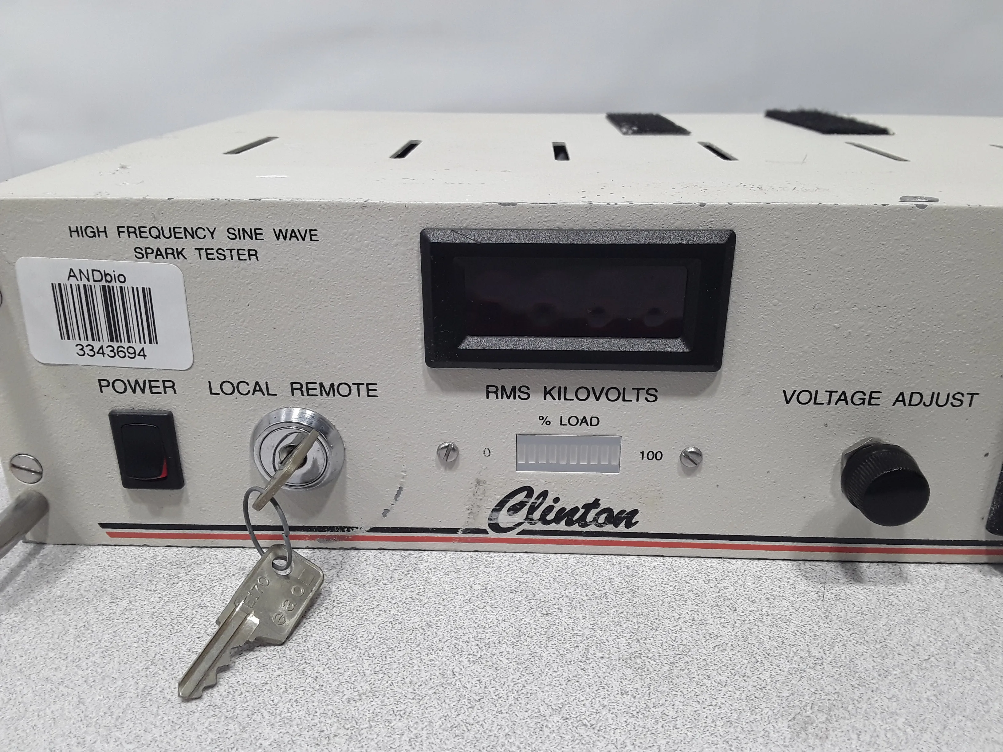 Clinton Instrument Company High Frequency Sine Wave Spark Tester Model HF-20H