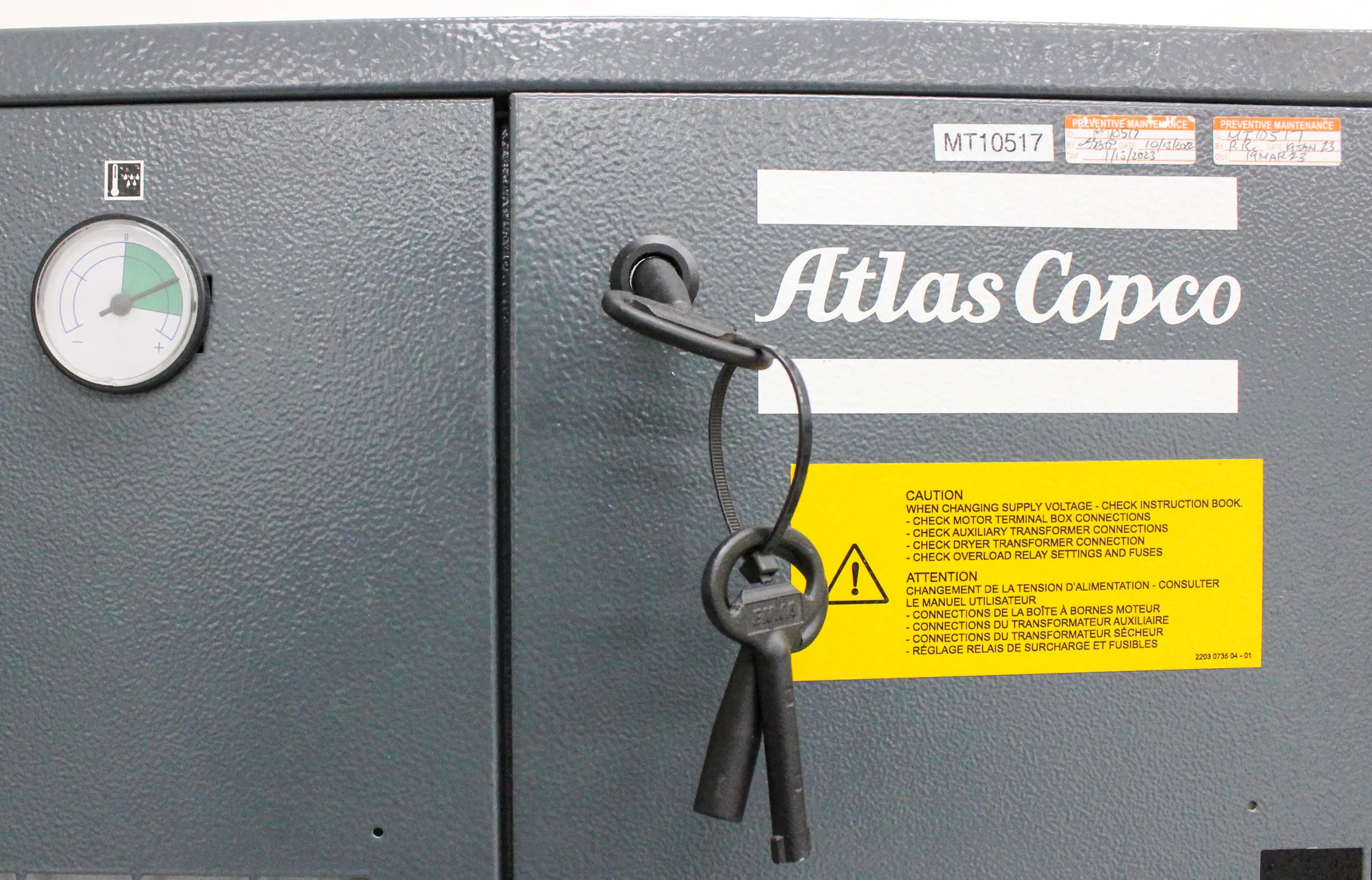 Used Atlas Copco SF6+ FF Oil-Free Air Compressor with Integrated Dryer