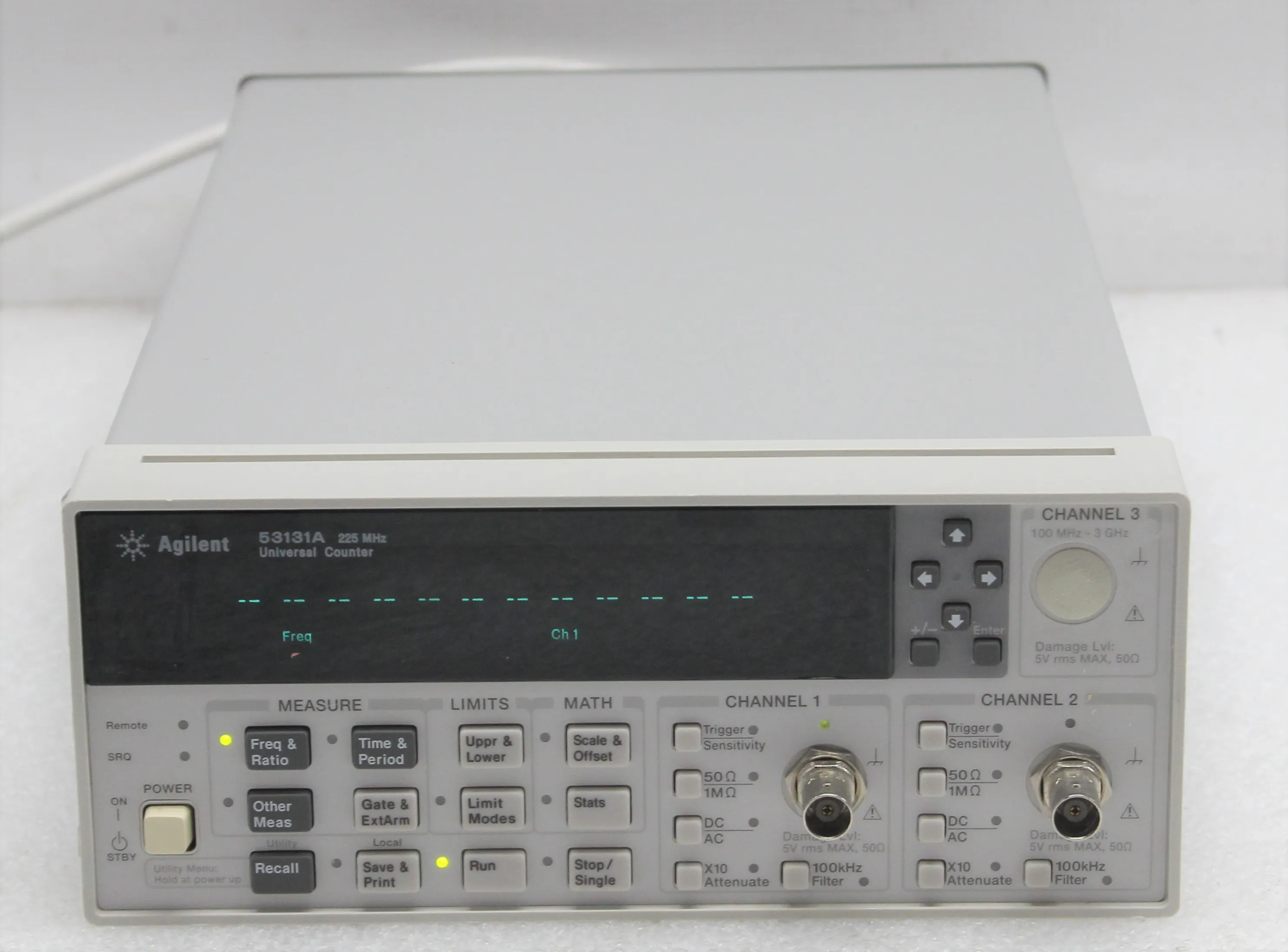 Agilent 53131A 225 MHz, 2-Channel Universal Frequency Counter with 30-Day Warranty