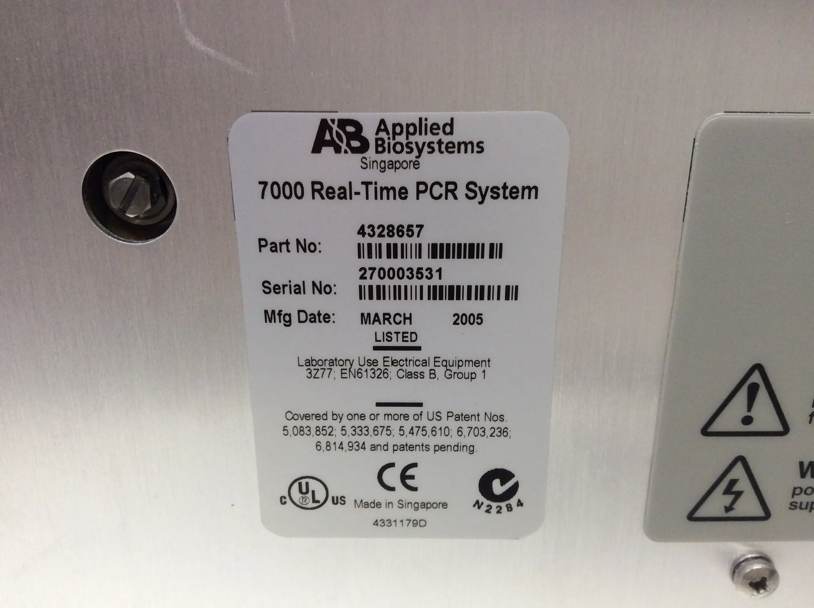 Applied Biosystems ABI 7000 Sequence Detection System