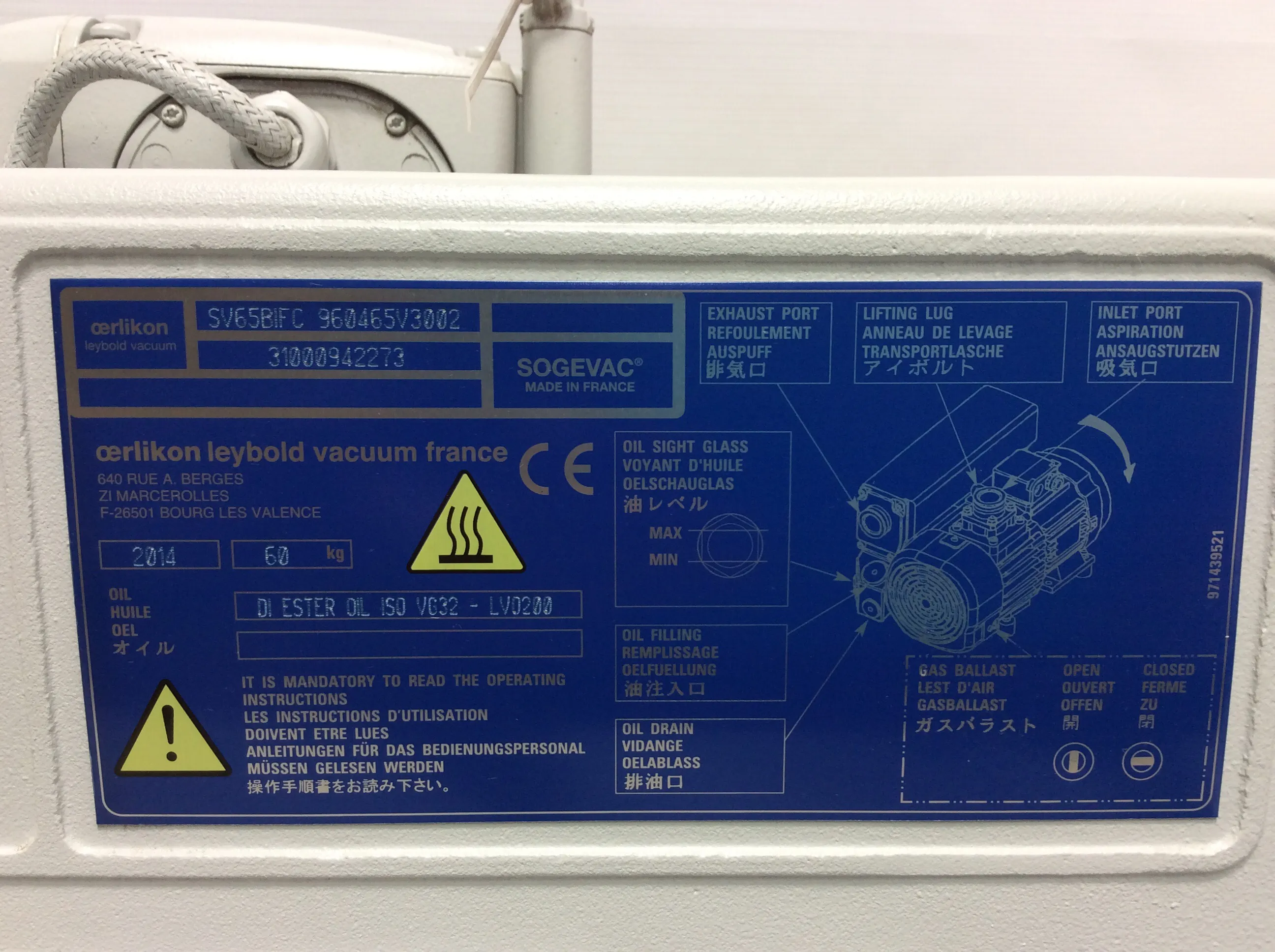 Sogevac SV65 BI FC Vacuum Pump