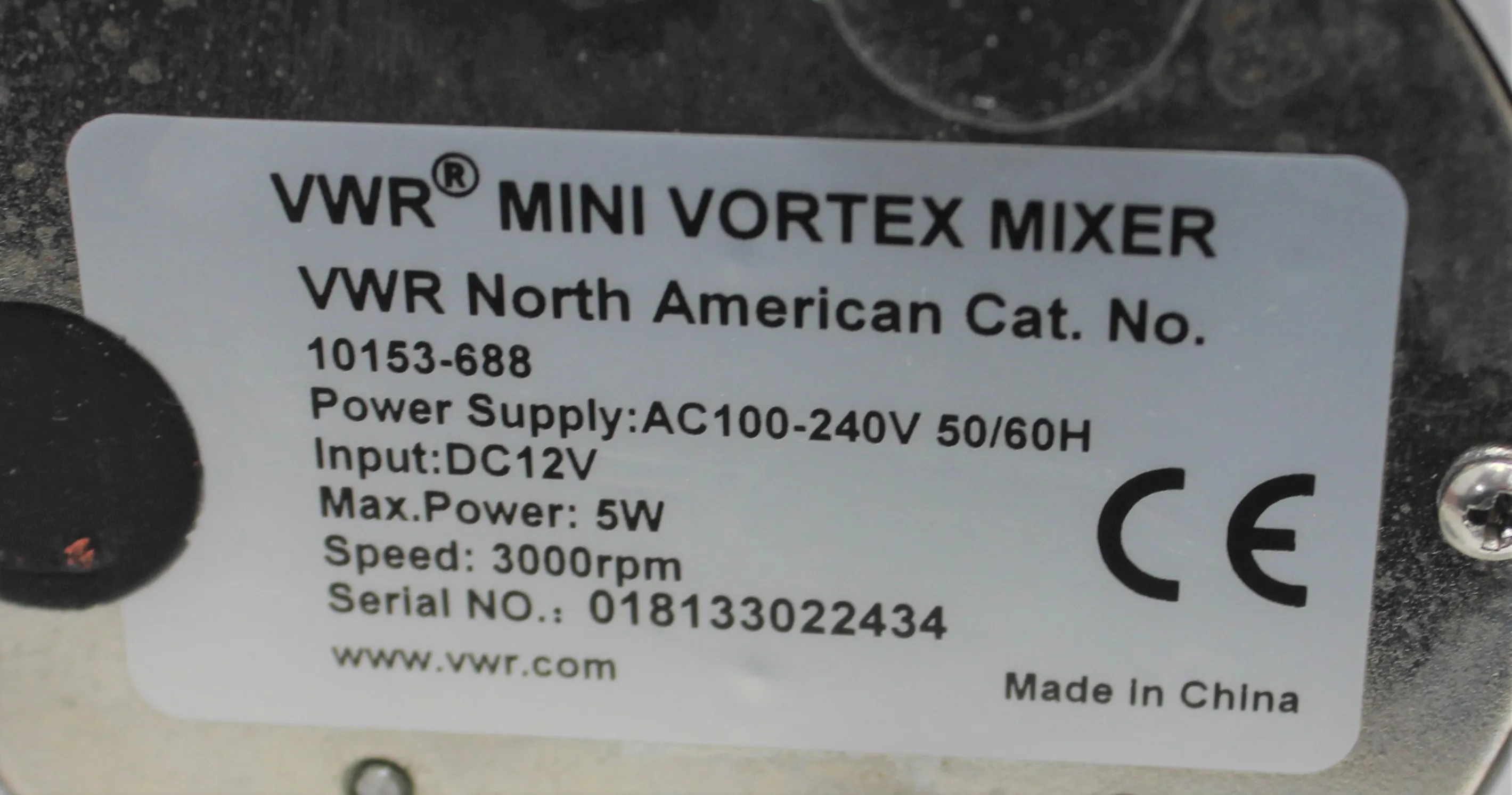 VWR Mini Vortexer Mixer 10153-688