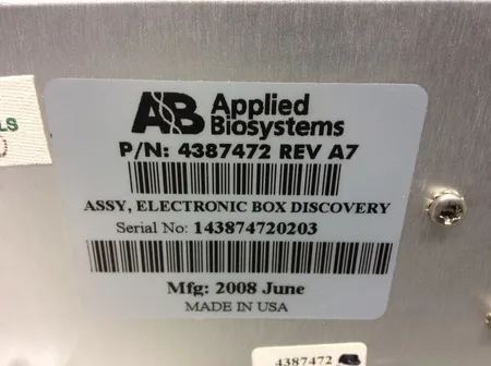 Applied Biosystems Assay, Electronic Box Discovery P/N 4387472 - Used Laboratory Equipment