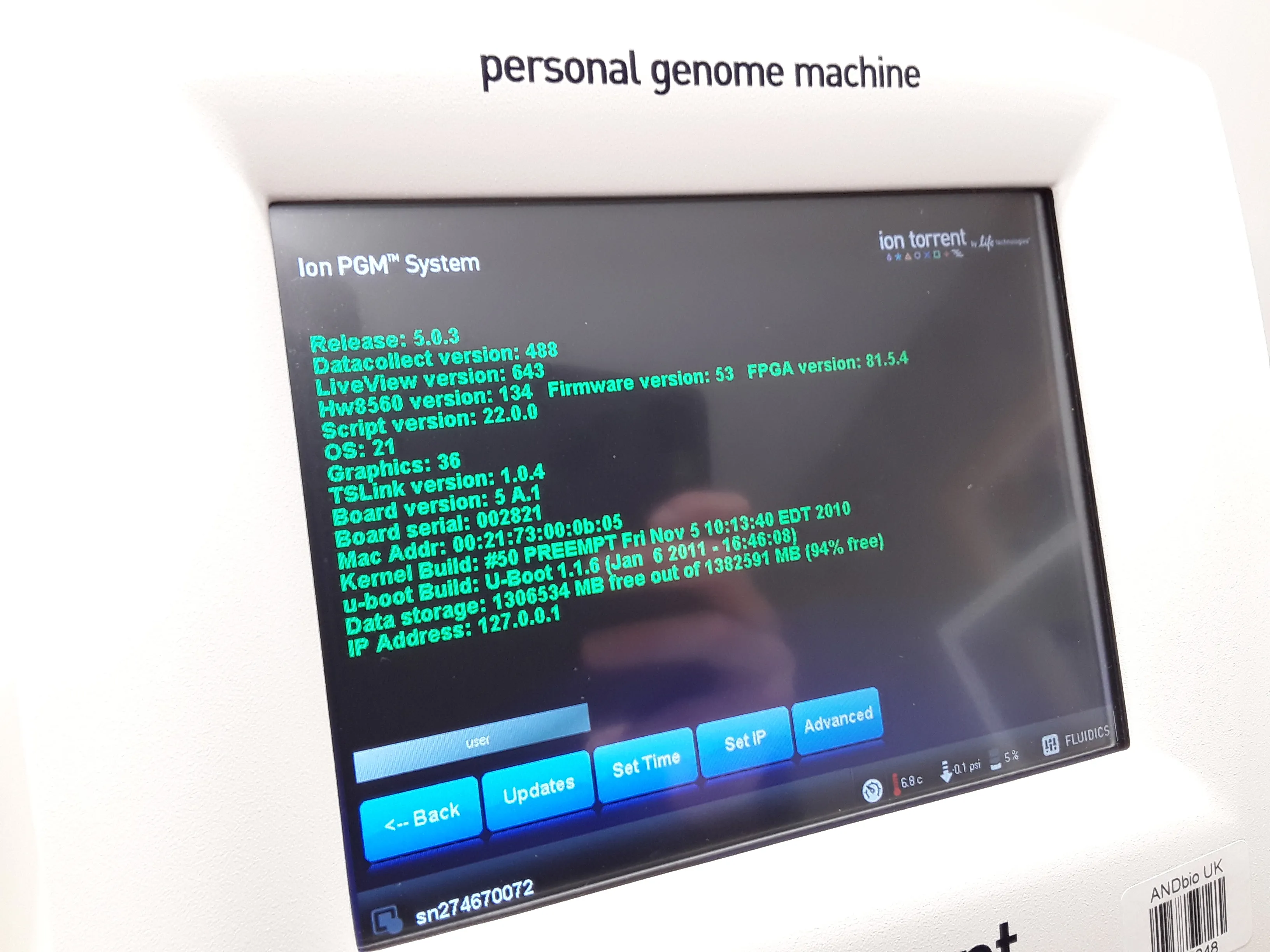 Ion Torrent 7467 Personal Genome Machine - PGM System