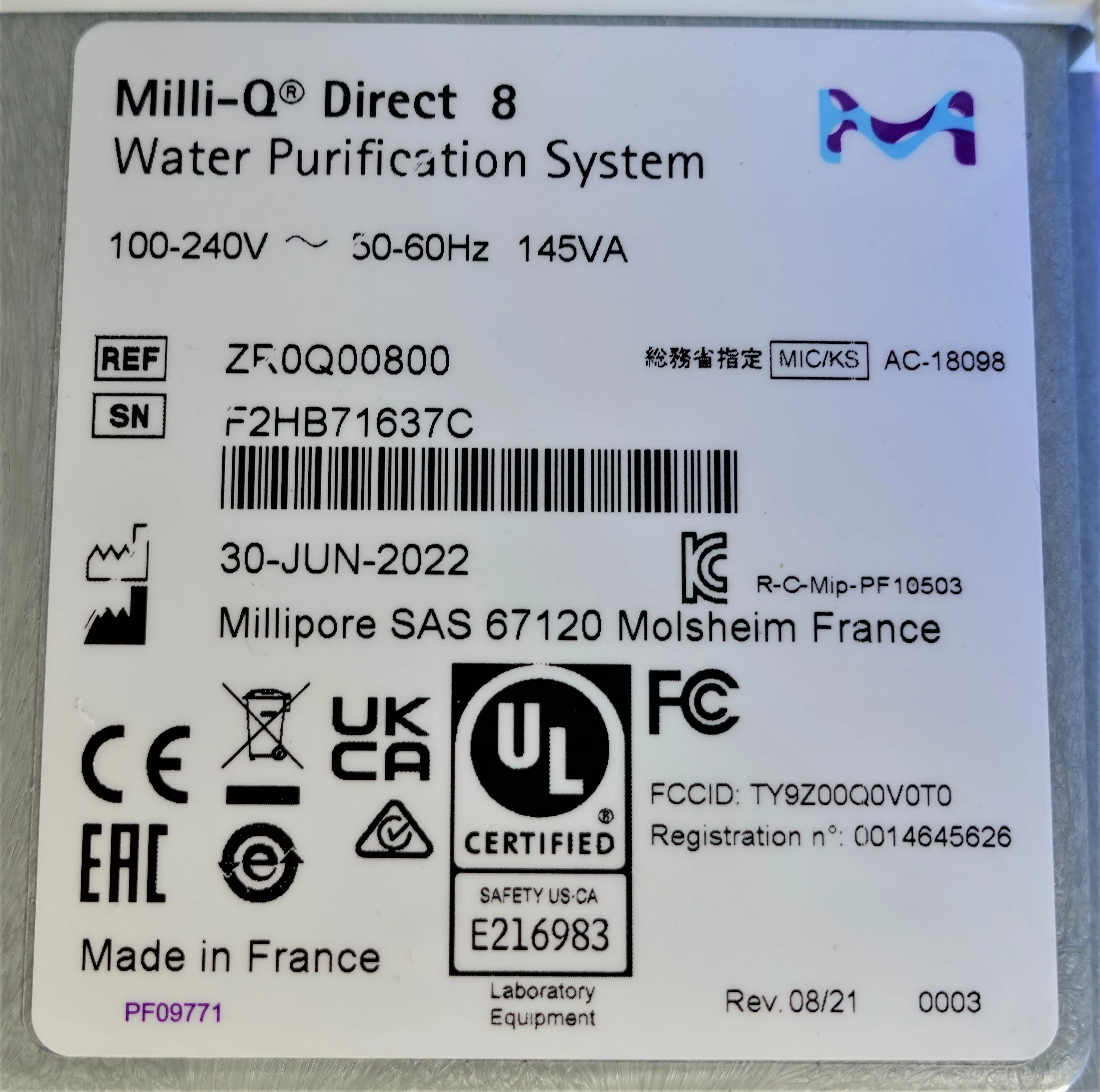 Milli-Q Direct 8 Water Purification System