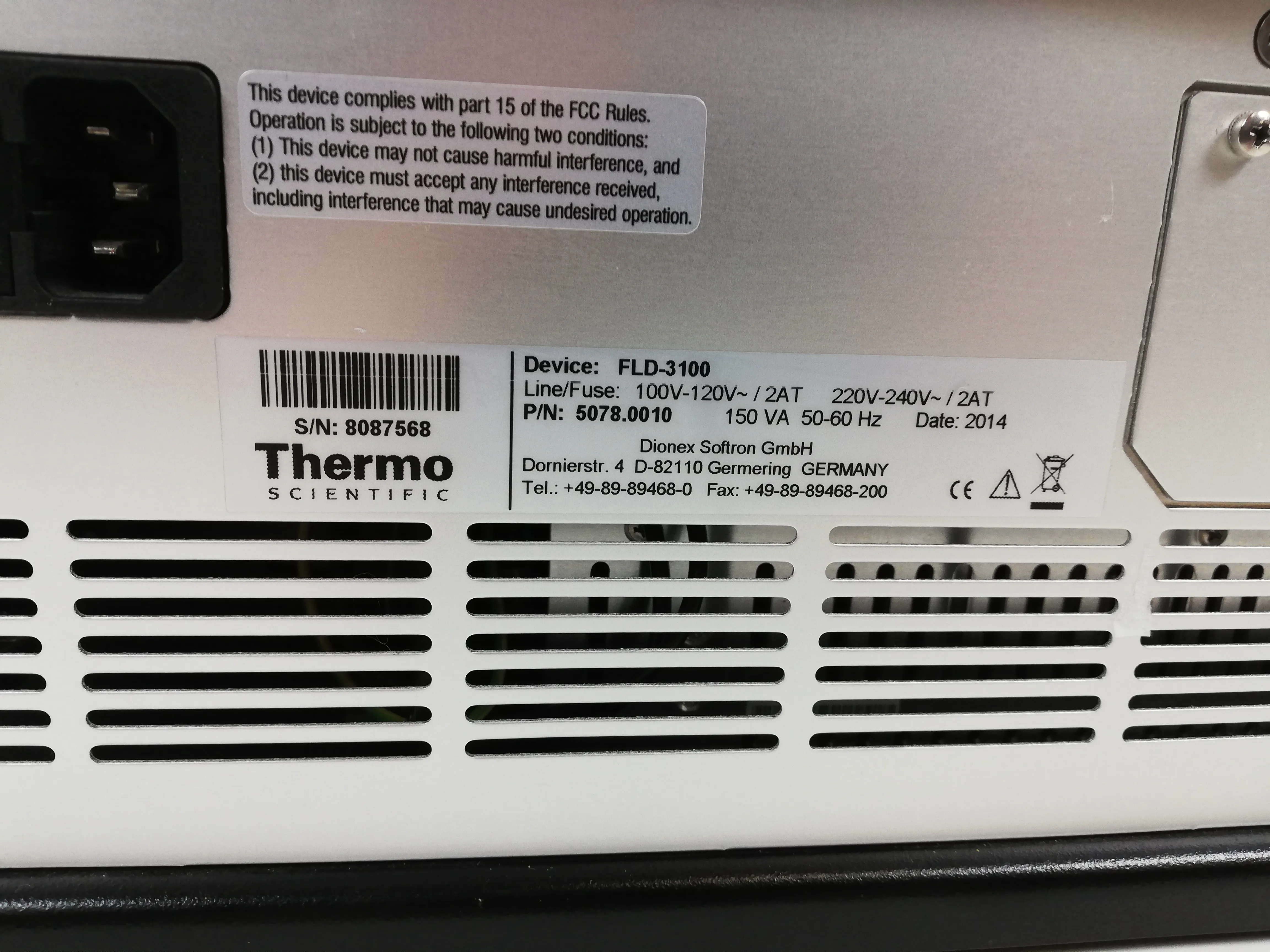 Thermo Scientific Dionex UltiMate 3000 Fluorescence Detector