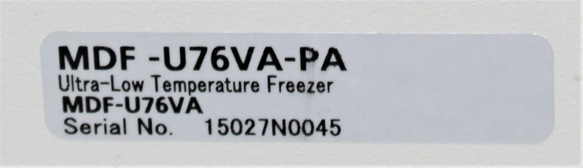 Panasonic MDF-U76VA-PA Ultra-Low Temperature Freezer