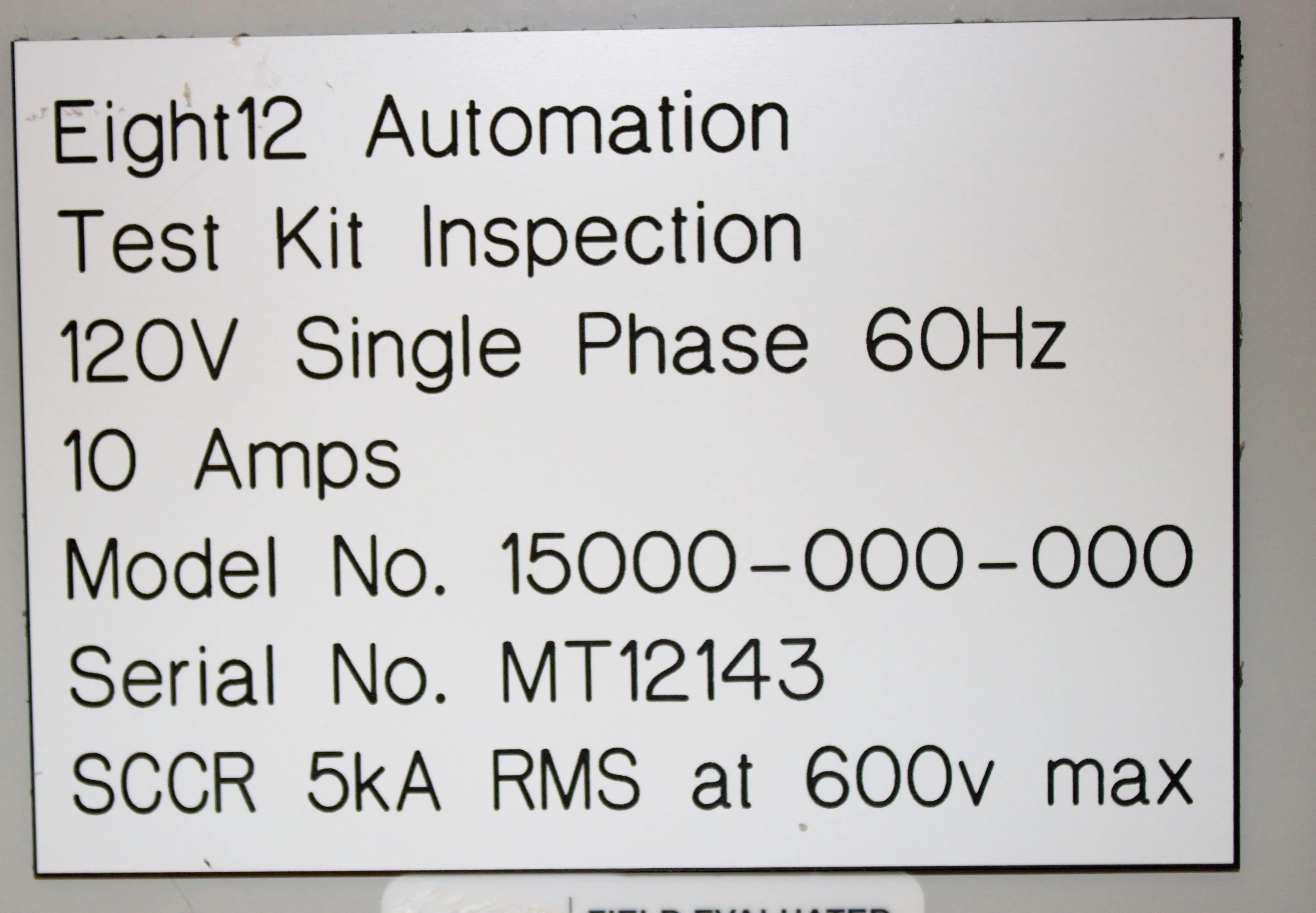 MesaBiotech Eight12 Automation Test Kit Inspection Model 15000-000-000