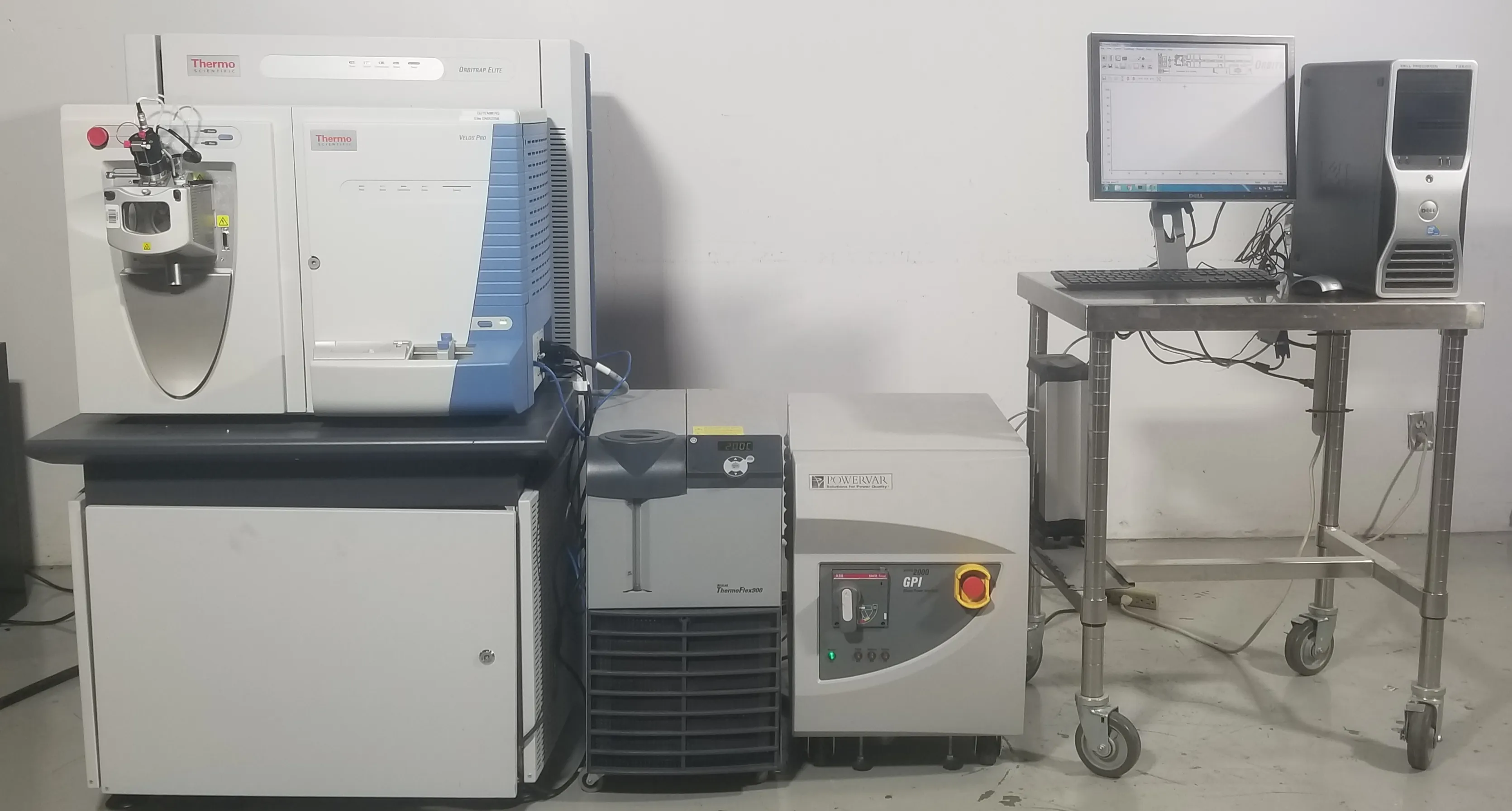 Thermo Fisher Orbitrap Elite & Velos Pro LTQ Hybrid Mass Spectrometer with Powervar and Thermoflex Chiller