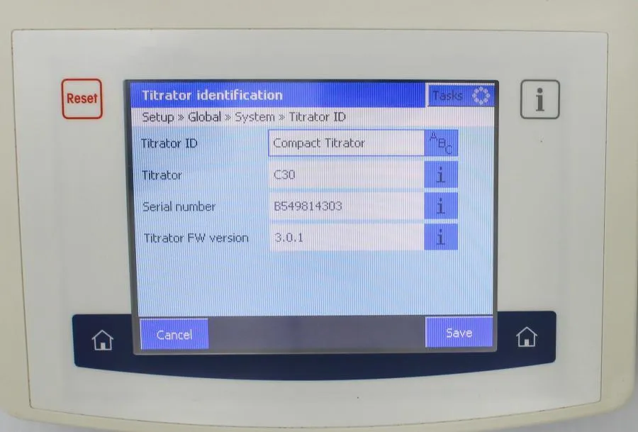 Mettler Toledo Compact Titrator Coulometer KF C30