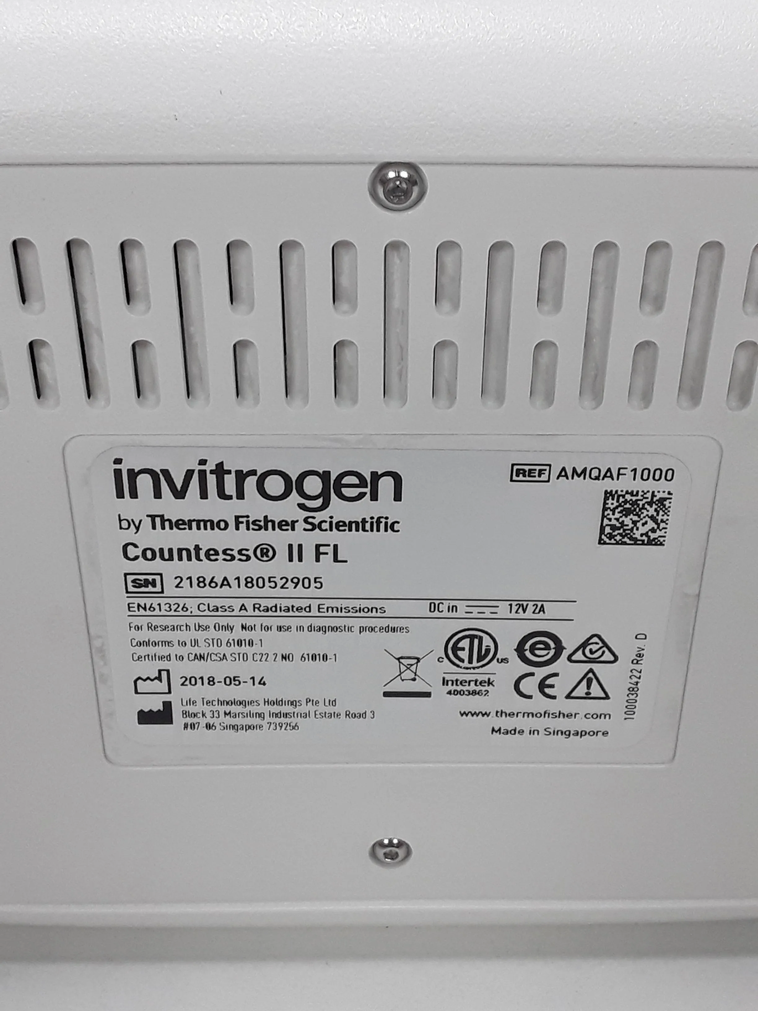 Invitrogen Countess II FL AMQAF1000 Cell Counter