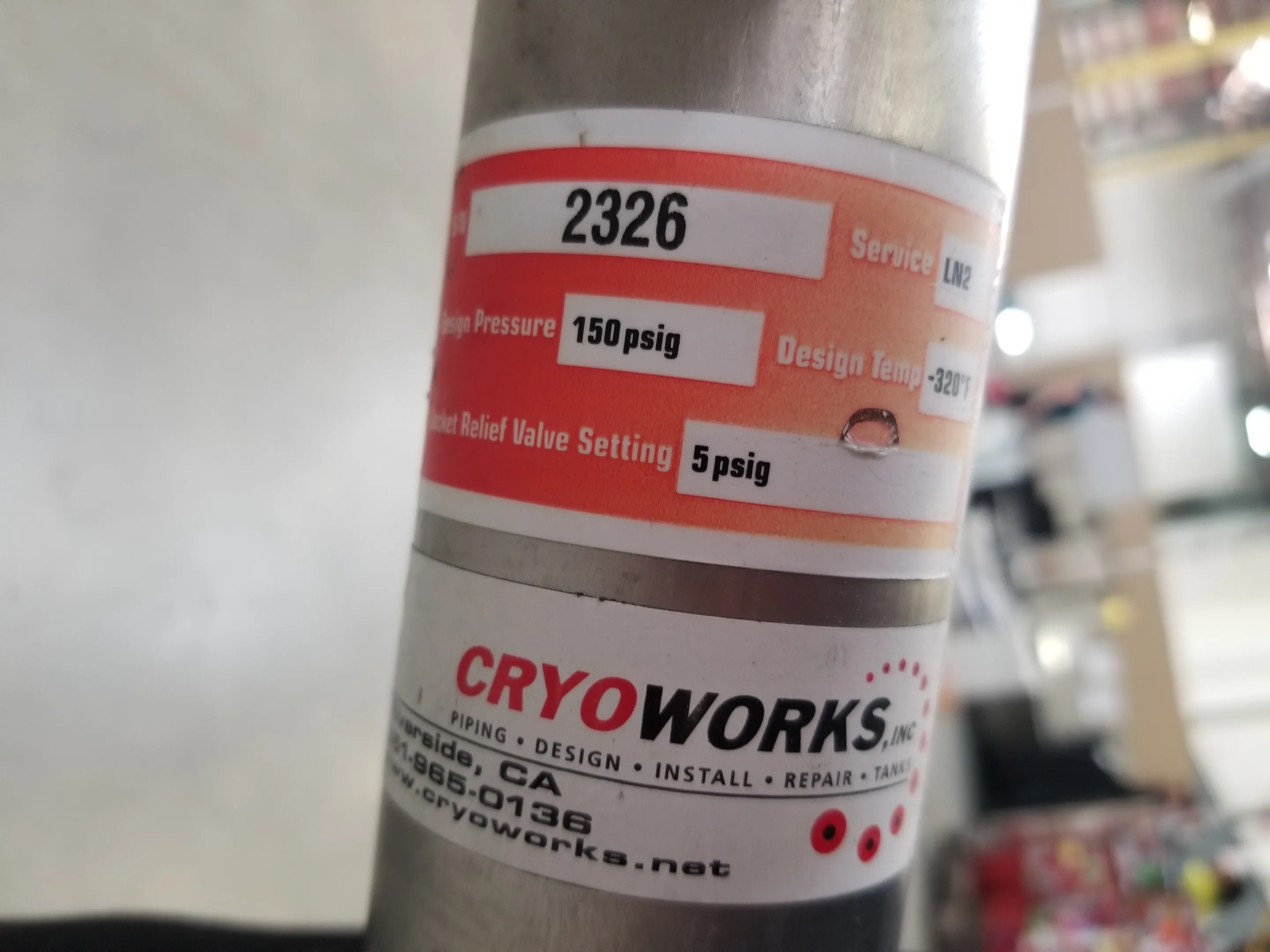 CryoWorks Liquid Nitrogen Piping