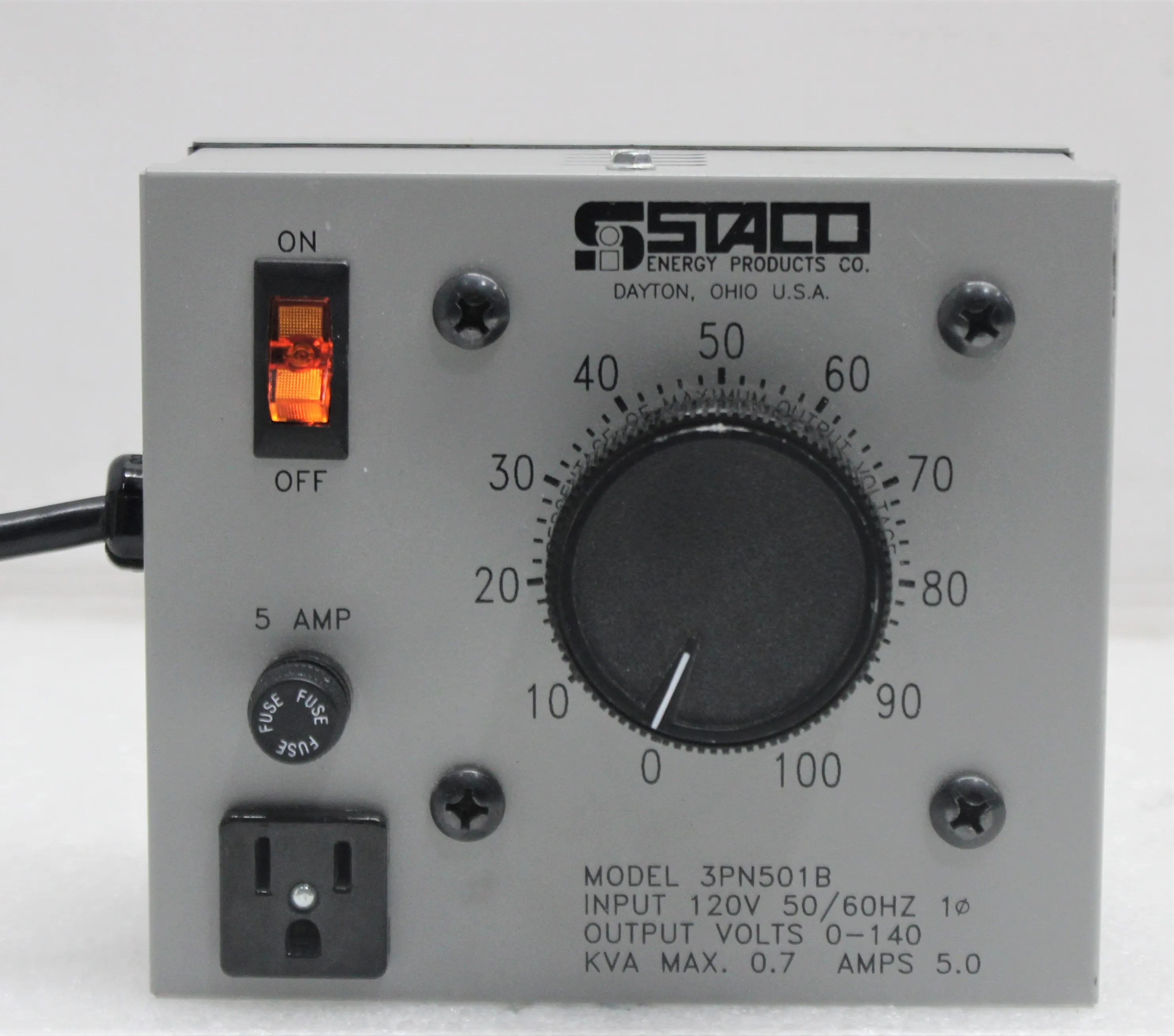 Staco Energy Products 3PN Series Variable Transformer 3PN501B