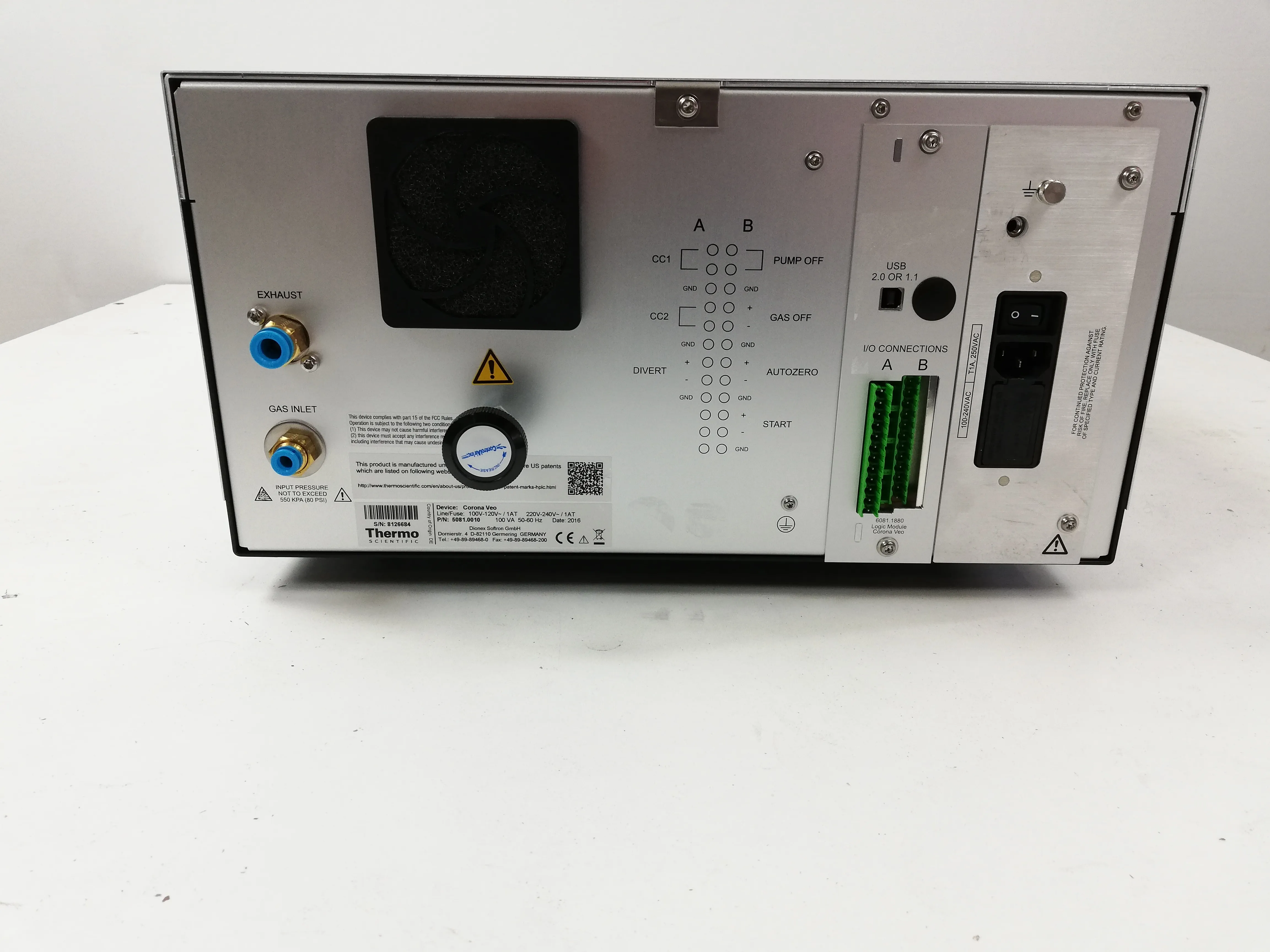 Thermo Scientific Dionex Corona Veo Detector, Used HPLC / FPLC / GC / CE Class 1 8126684