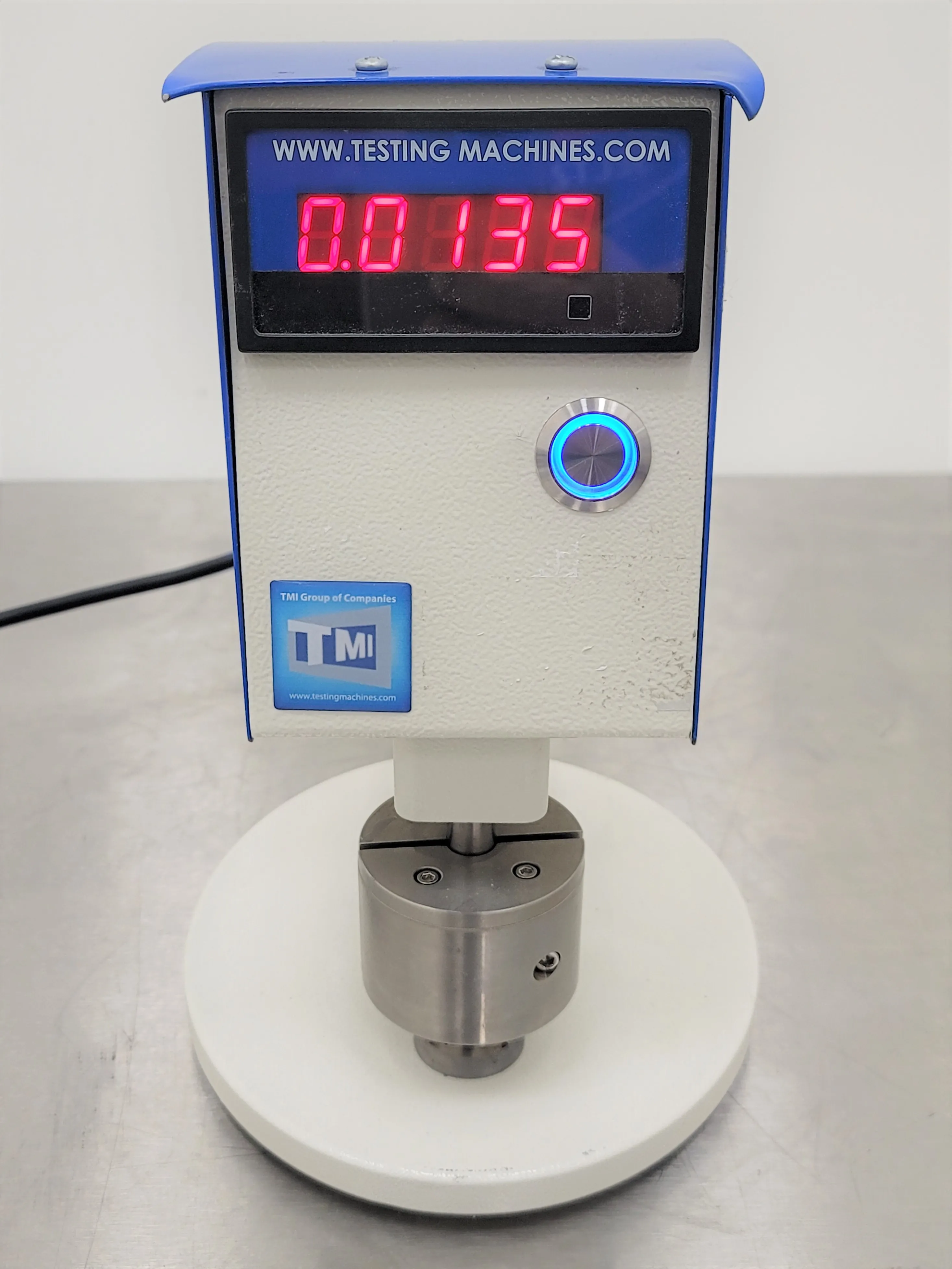 TMI Model 49-76 Thickness Tester with Proprietary Electronic Measurement System and Calibrated Gauge Blocks