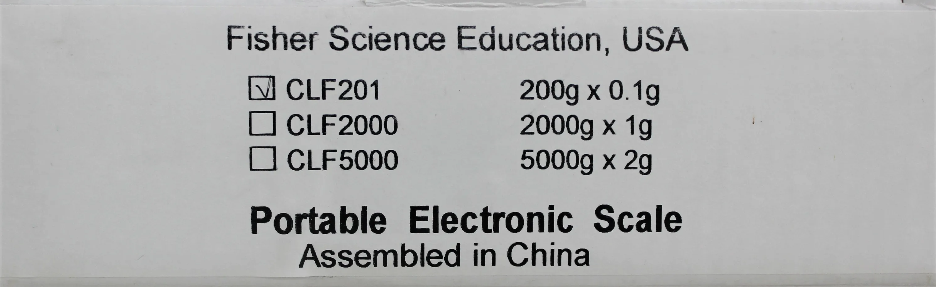 Fisher Science Education CLF201 Compact Balance - New