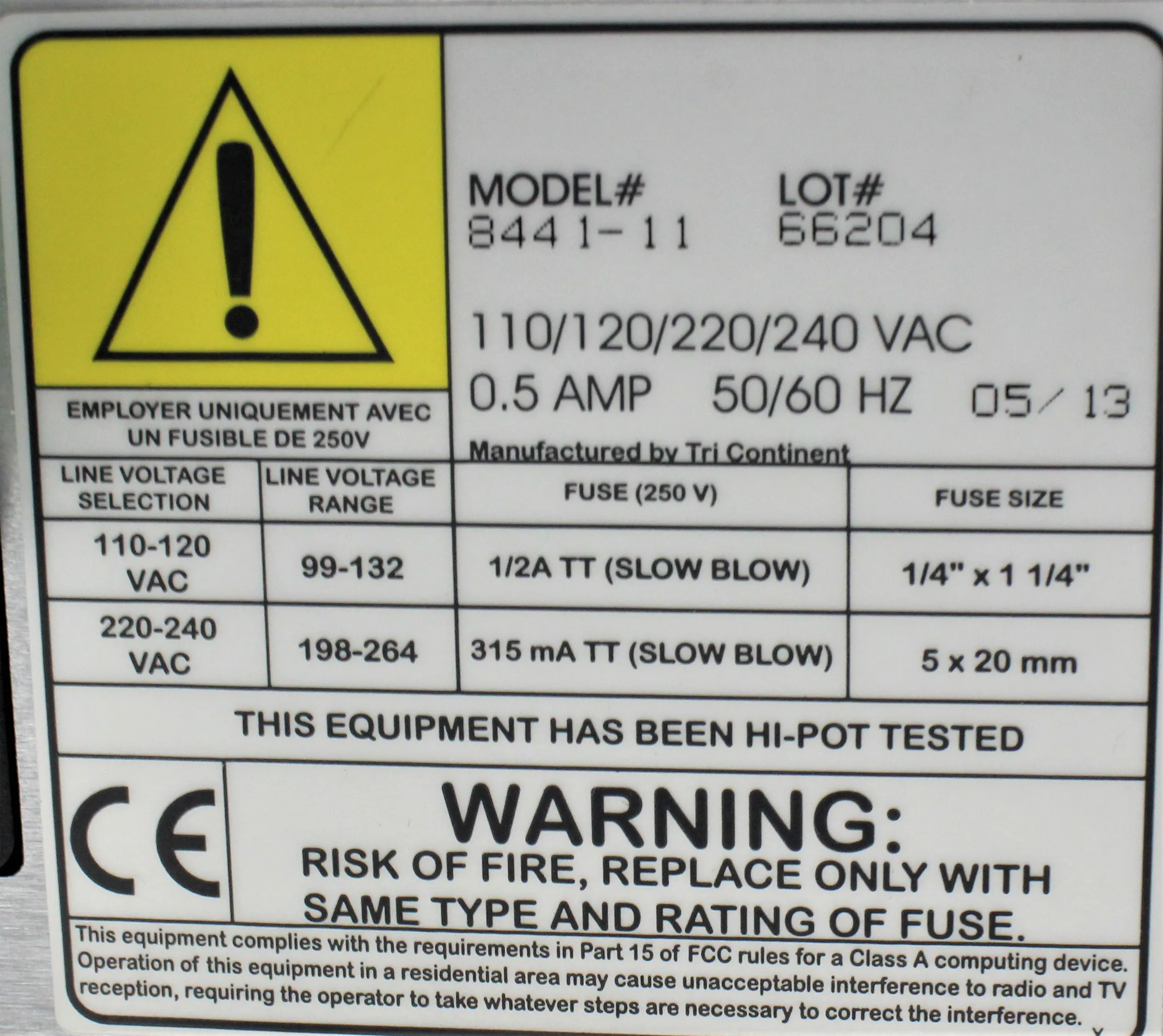 TriContinent MultiWash III Microplate Washer 8441-11 Liquid Handling Unit